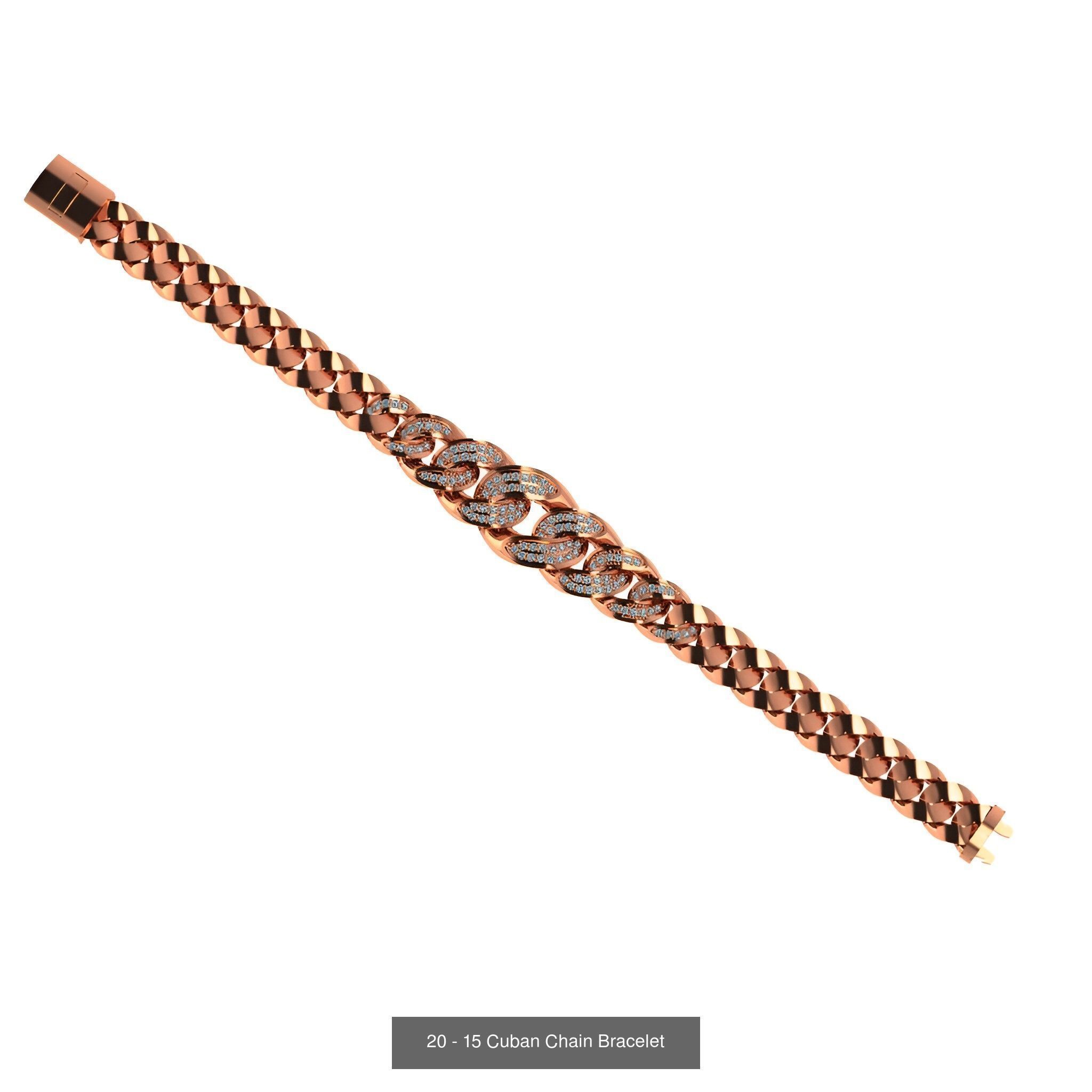 121 Cuban Chain Bracelet Necklace Collection _56