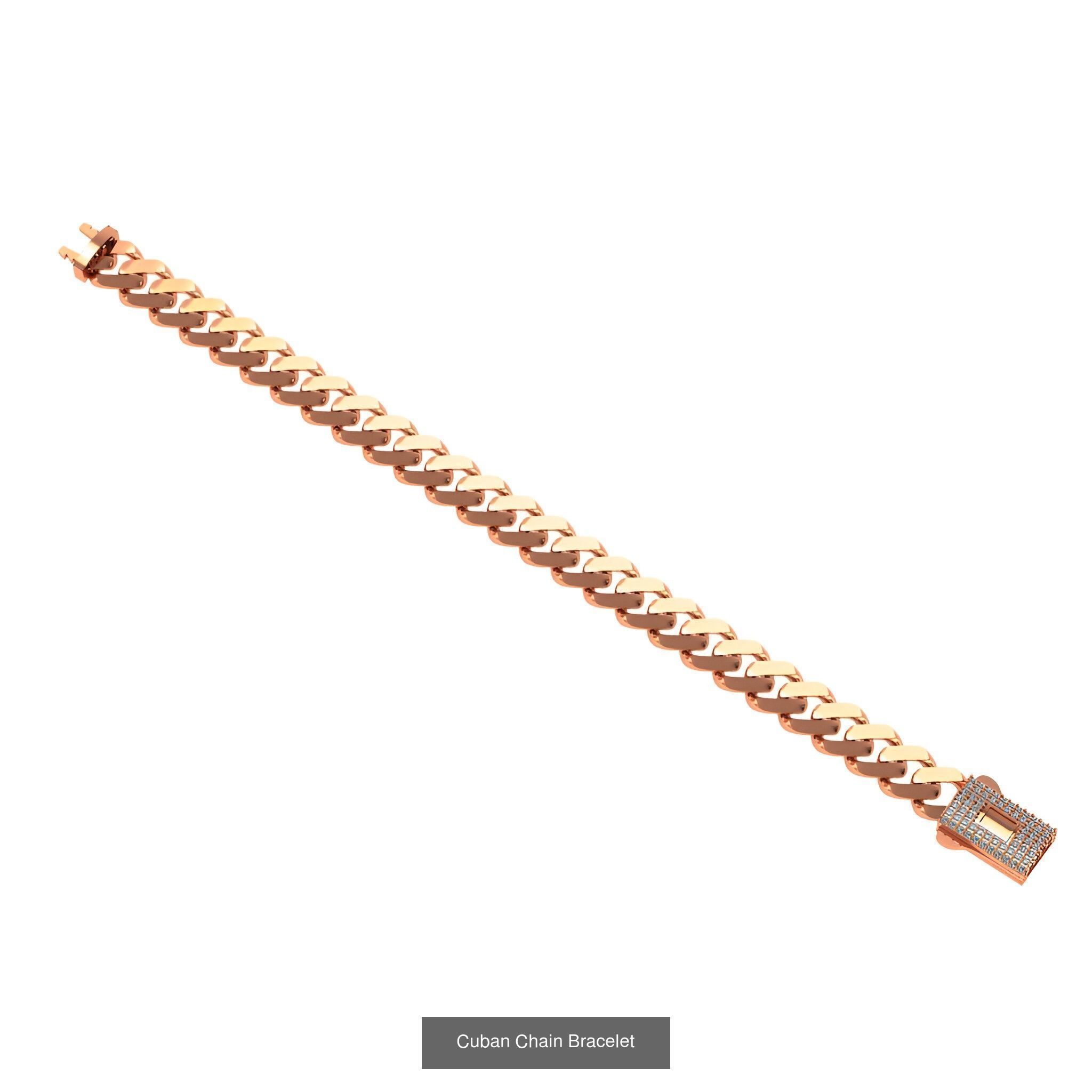 121 Cuban Chain Bracelet Necklace Collection _97