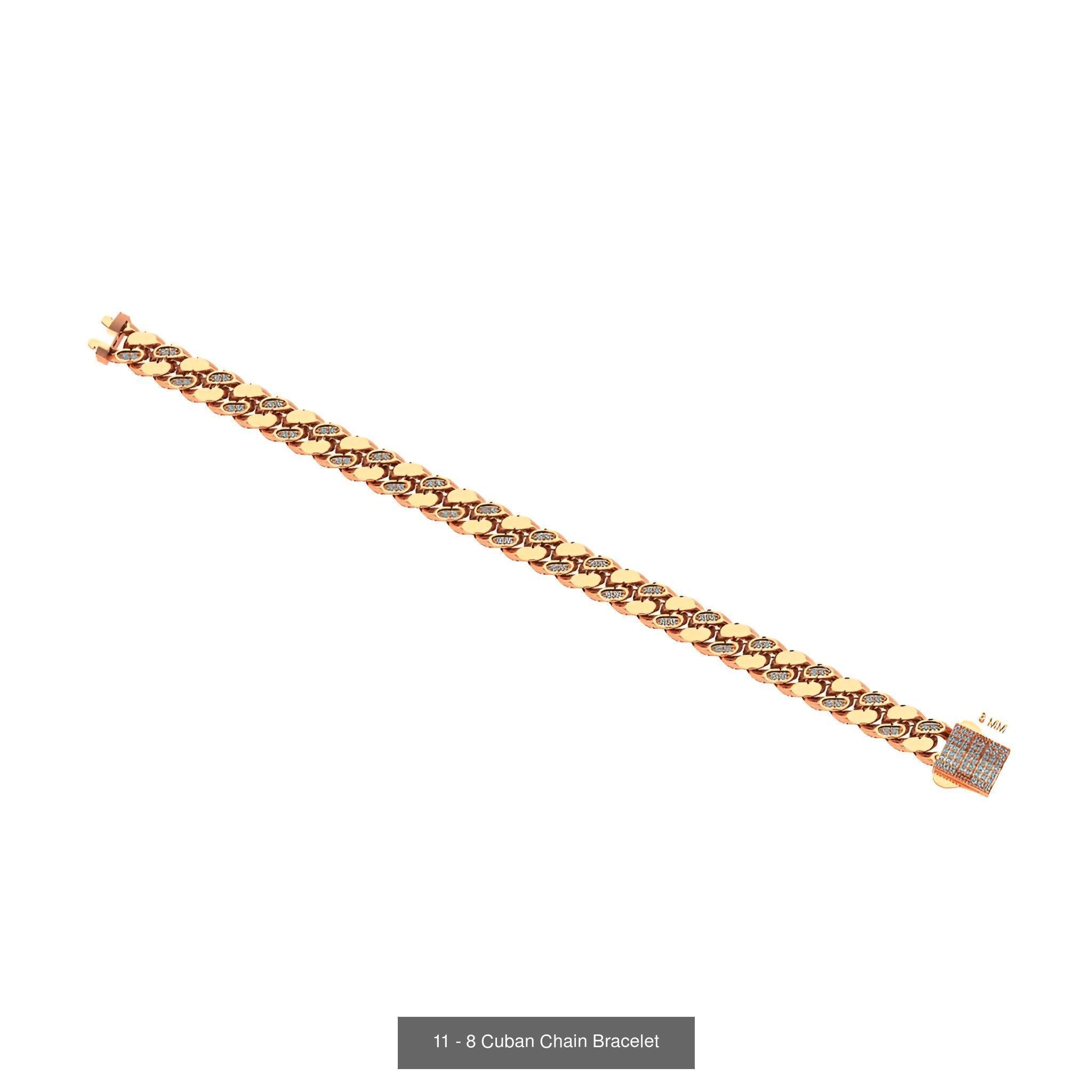 121 Cuban Chain Bracelet Necklace Collection _75