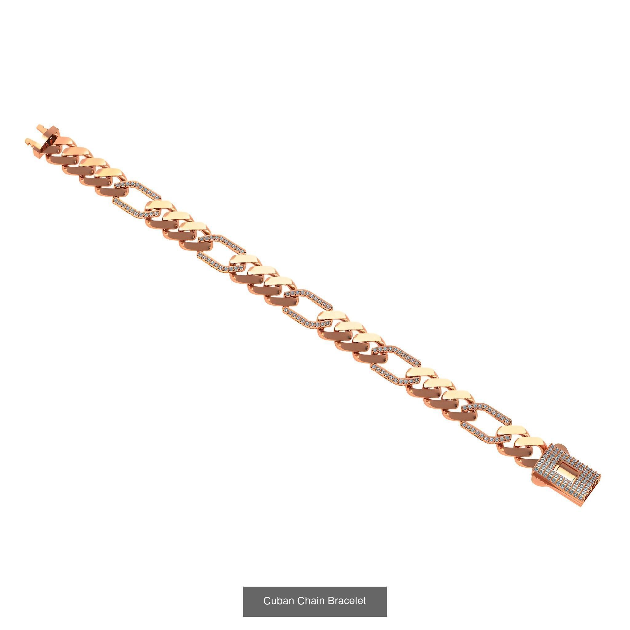 121 Cuban Chain Bracelet Necklace Collection _95