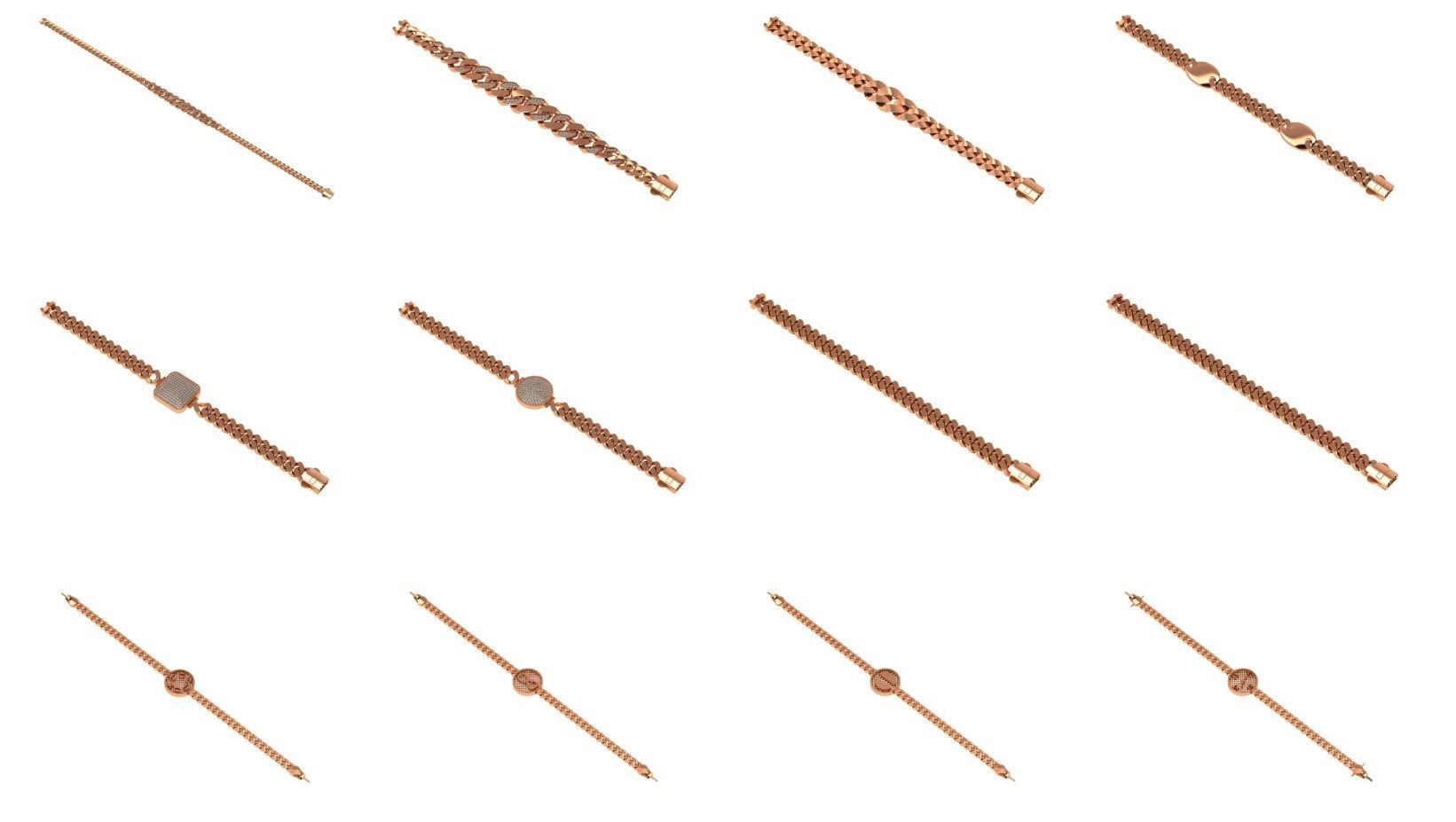 121 Cuban Chain Bracelet Necklace Collection _1