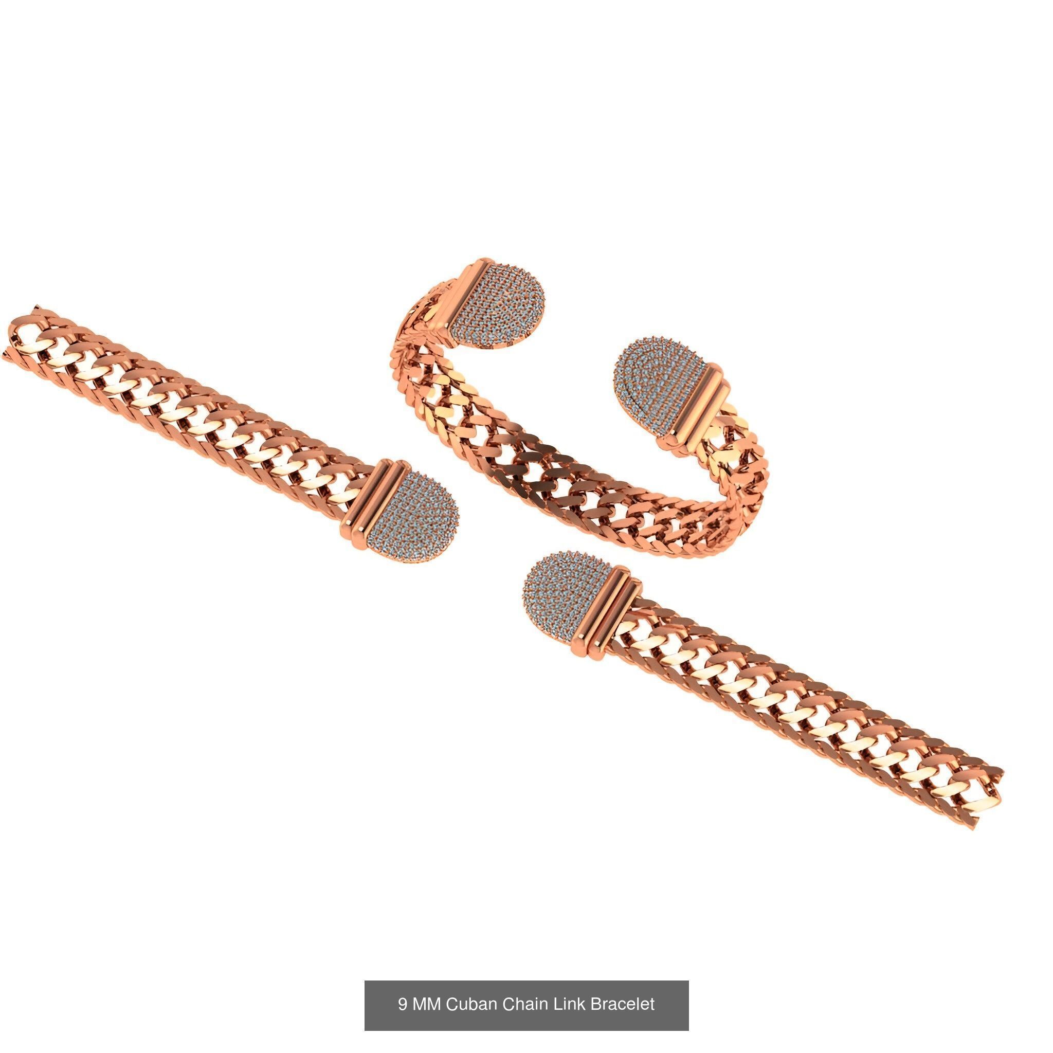 121 Cuban Chain Bracelet Necklace Collection _45