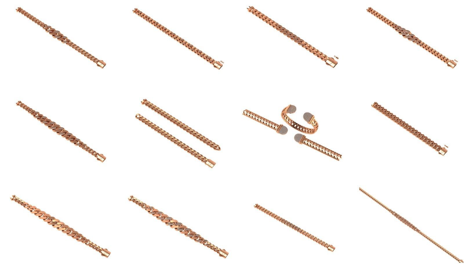 121 Cuban Chain Bracelet Necklace Collection _5