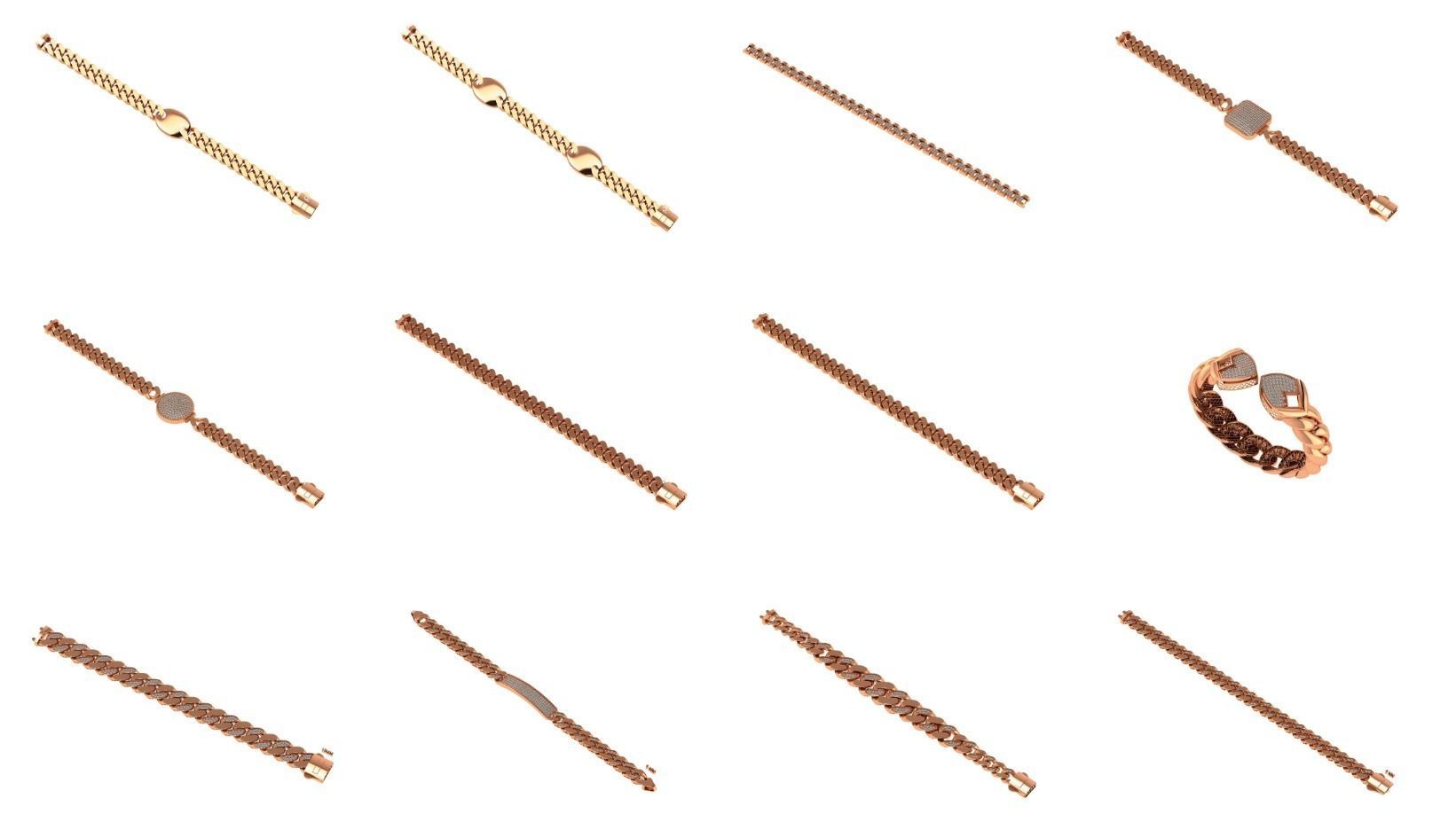 121 Cuban Chain Bracelet Necklace Collection _6