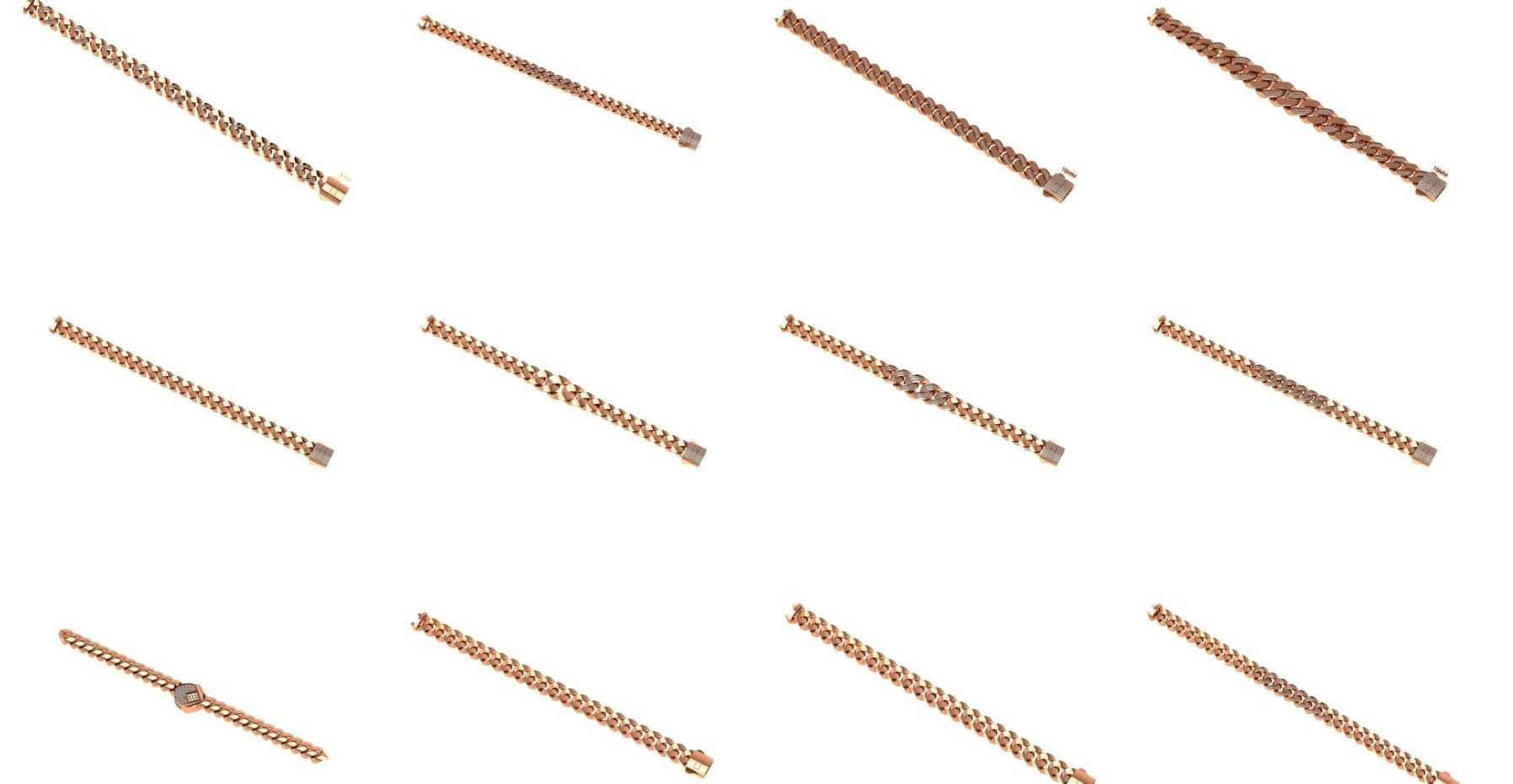 121 Cuban Chain Bracelet Necklace Collection _4