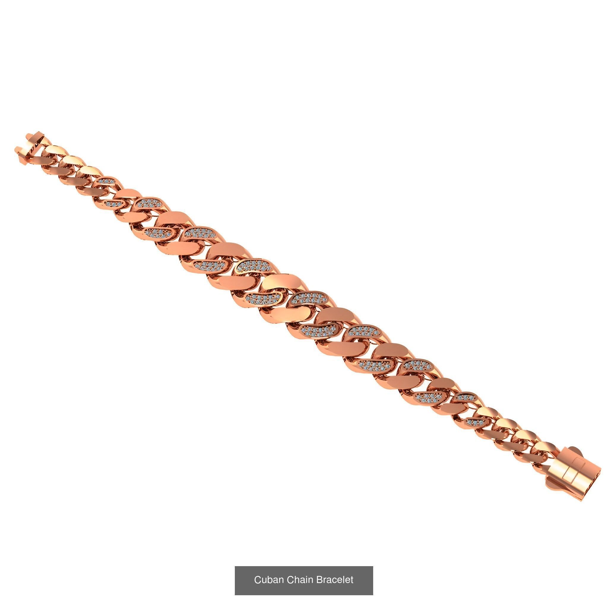 121 Cuban Chain Bracelet Necklace Collection _48