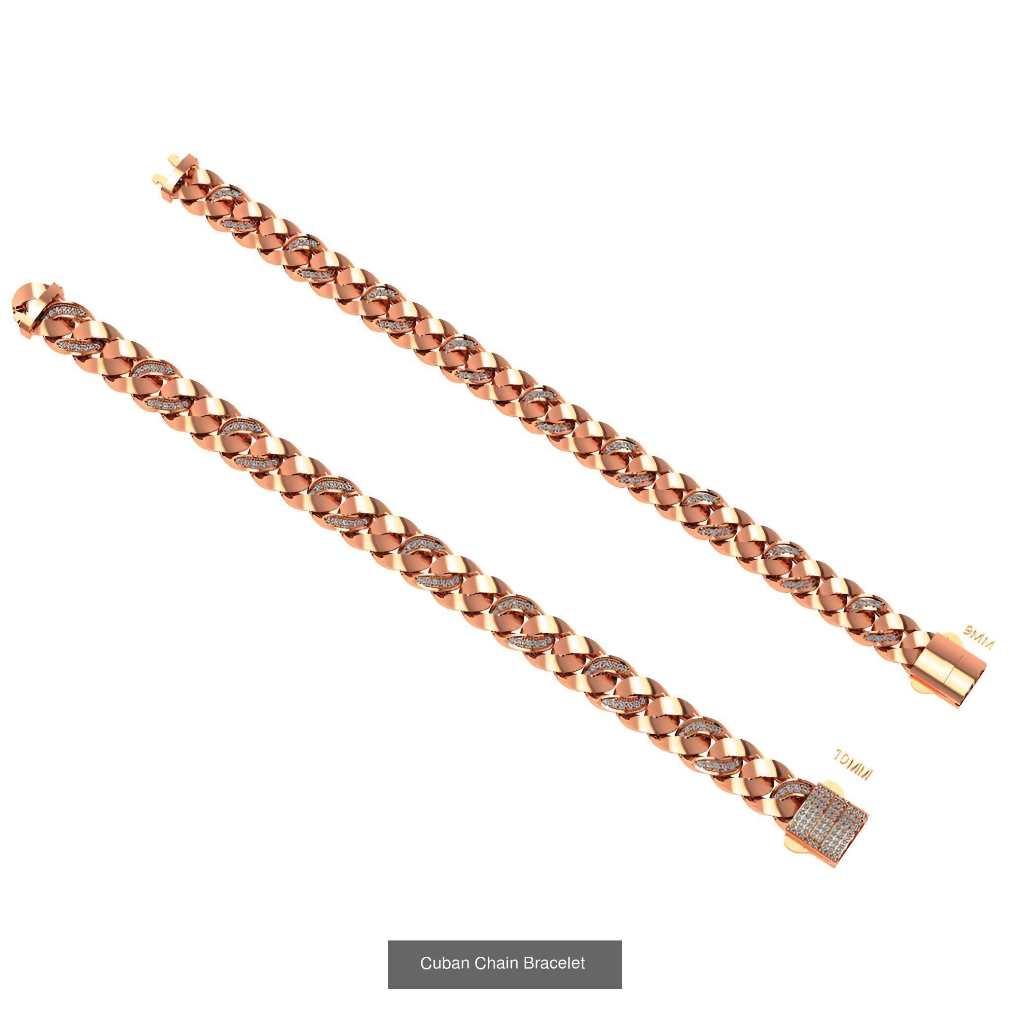 121 Cuban Chain Bracelet Necklace Collection _106