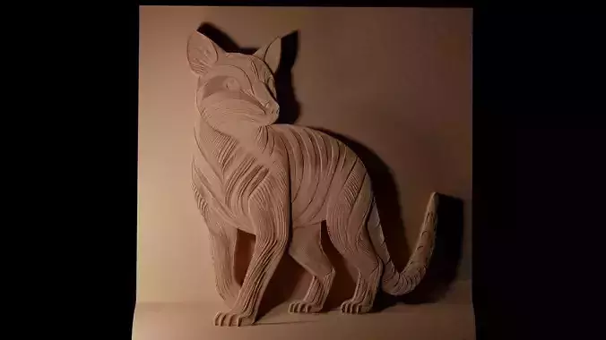 Thylacine CNC 3d Print High Relief Sand Casting
