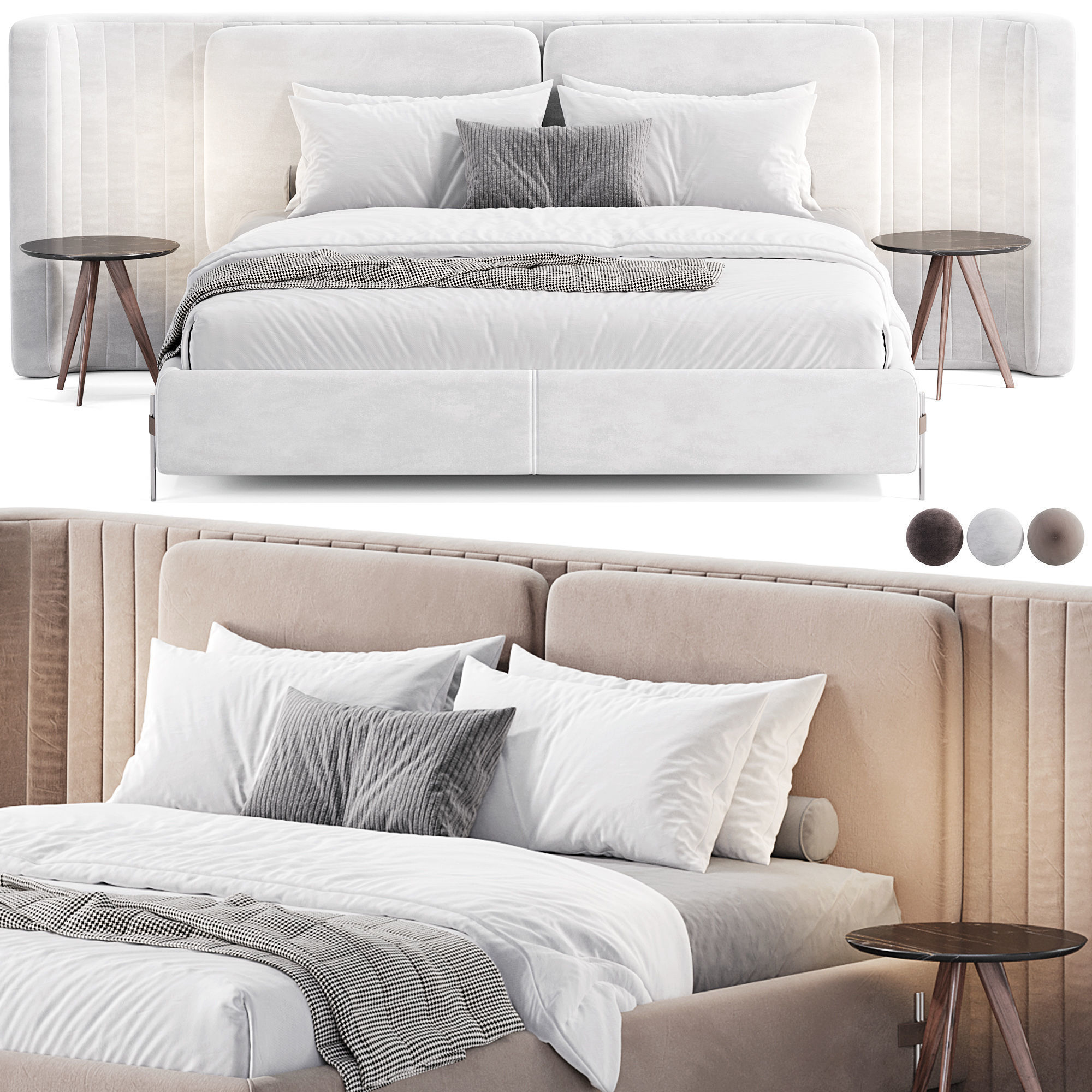 Eva Modern Bed 3D model_3