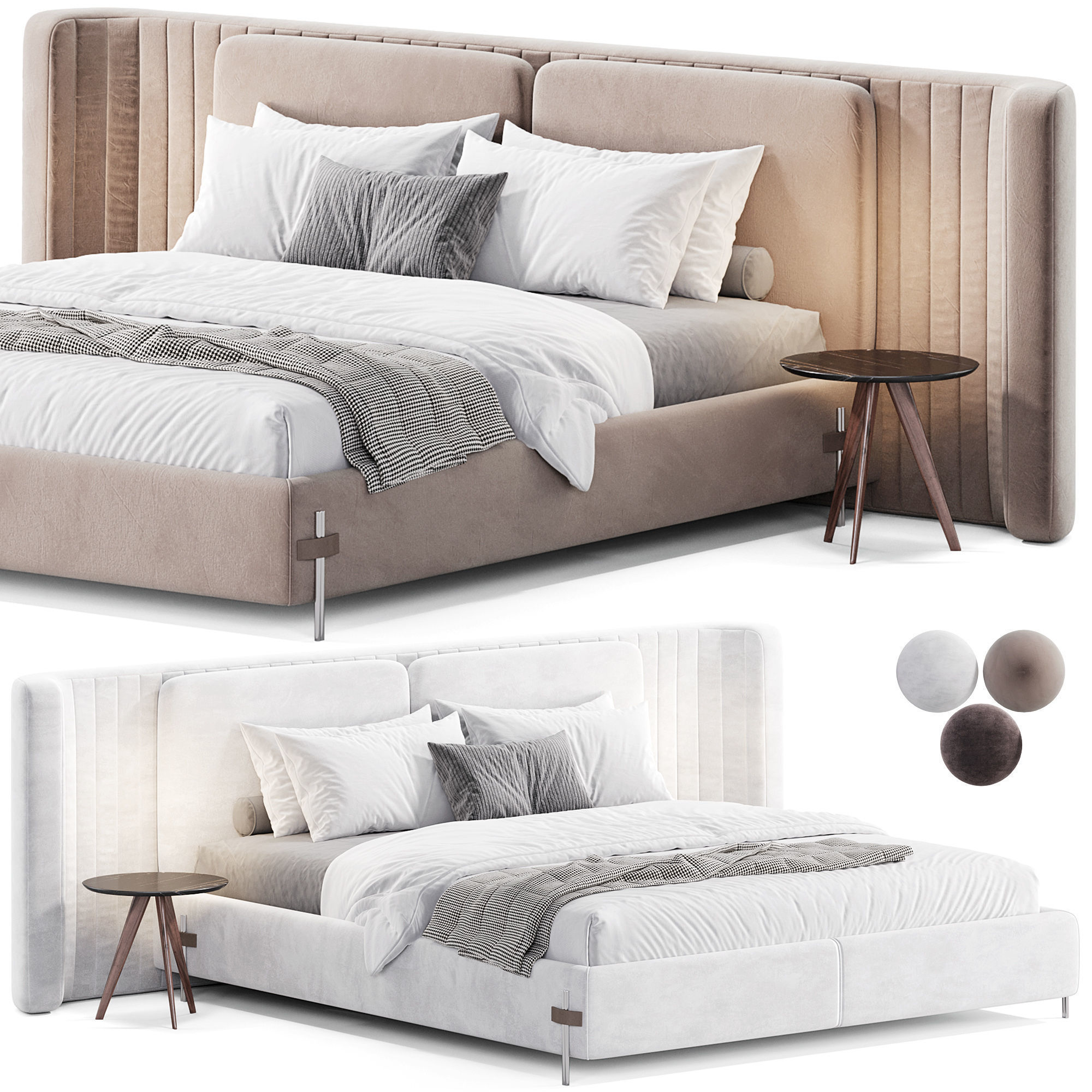 Eva Modern Bed 3D model_1