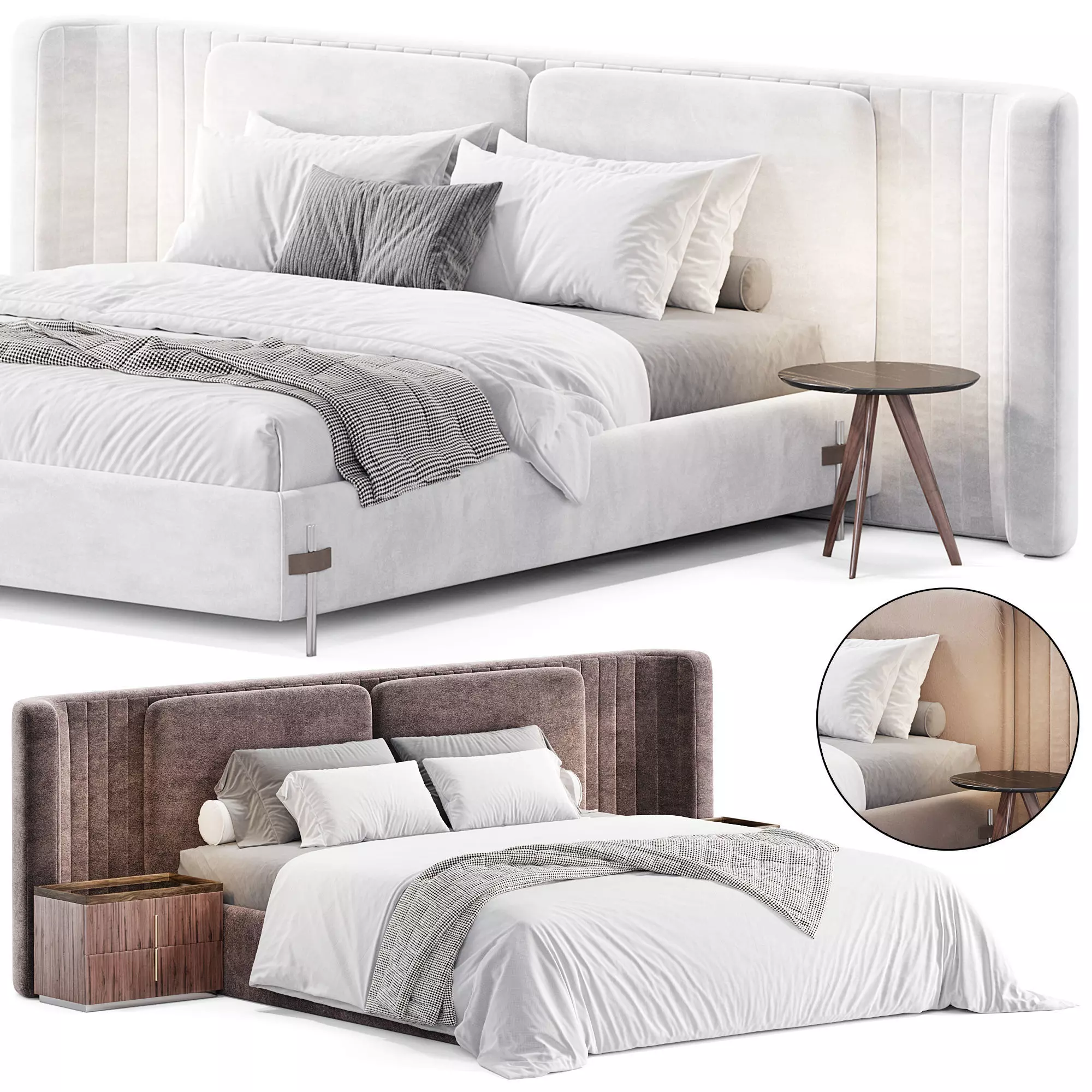 Eva Modern Bed 3D model_0