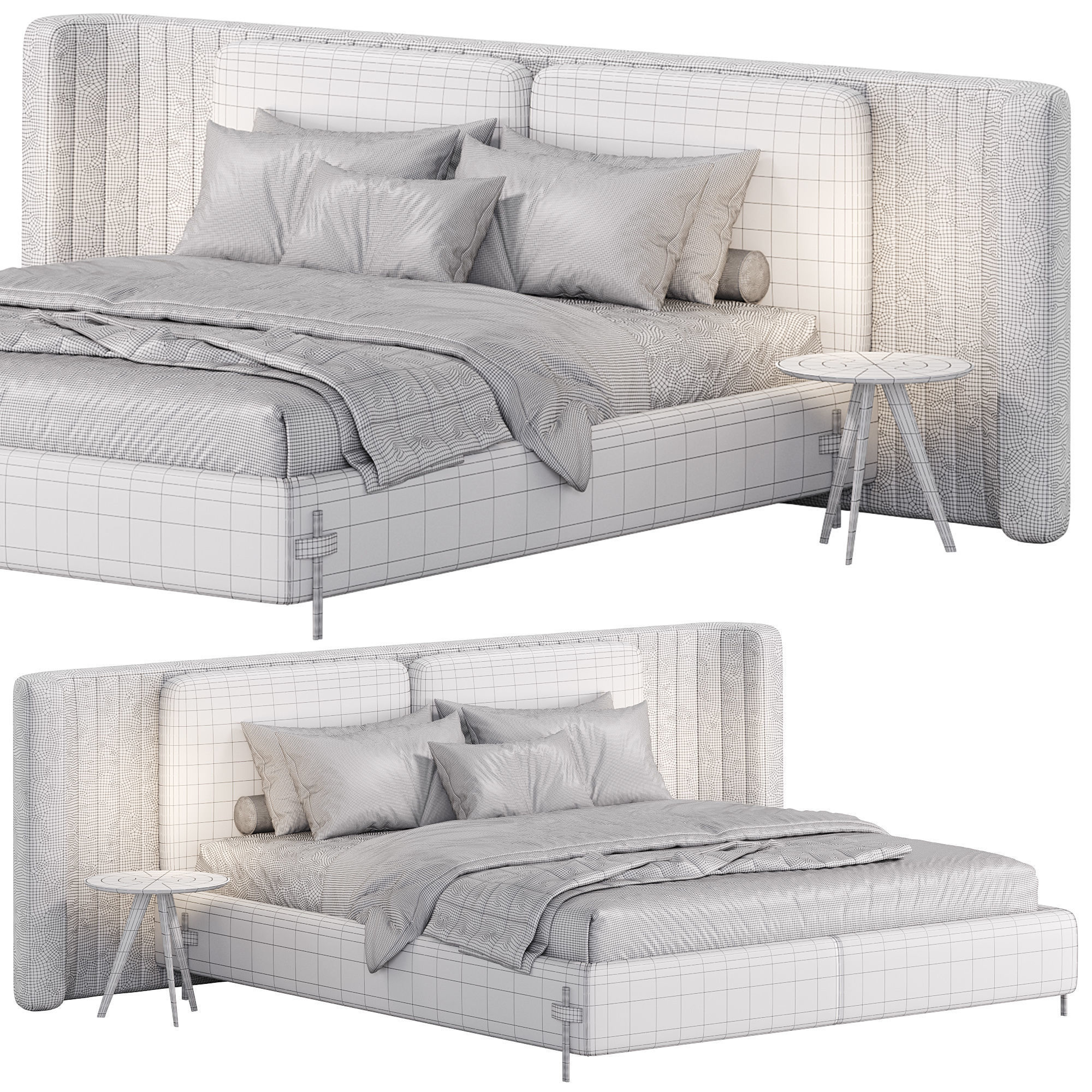Eva Modern Bed 3D model_5