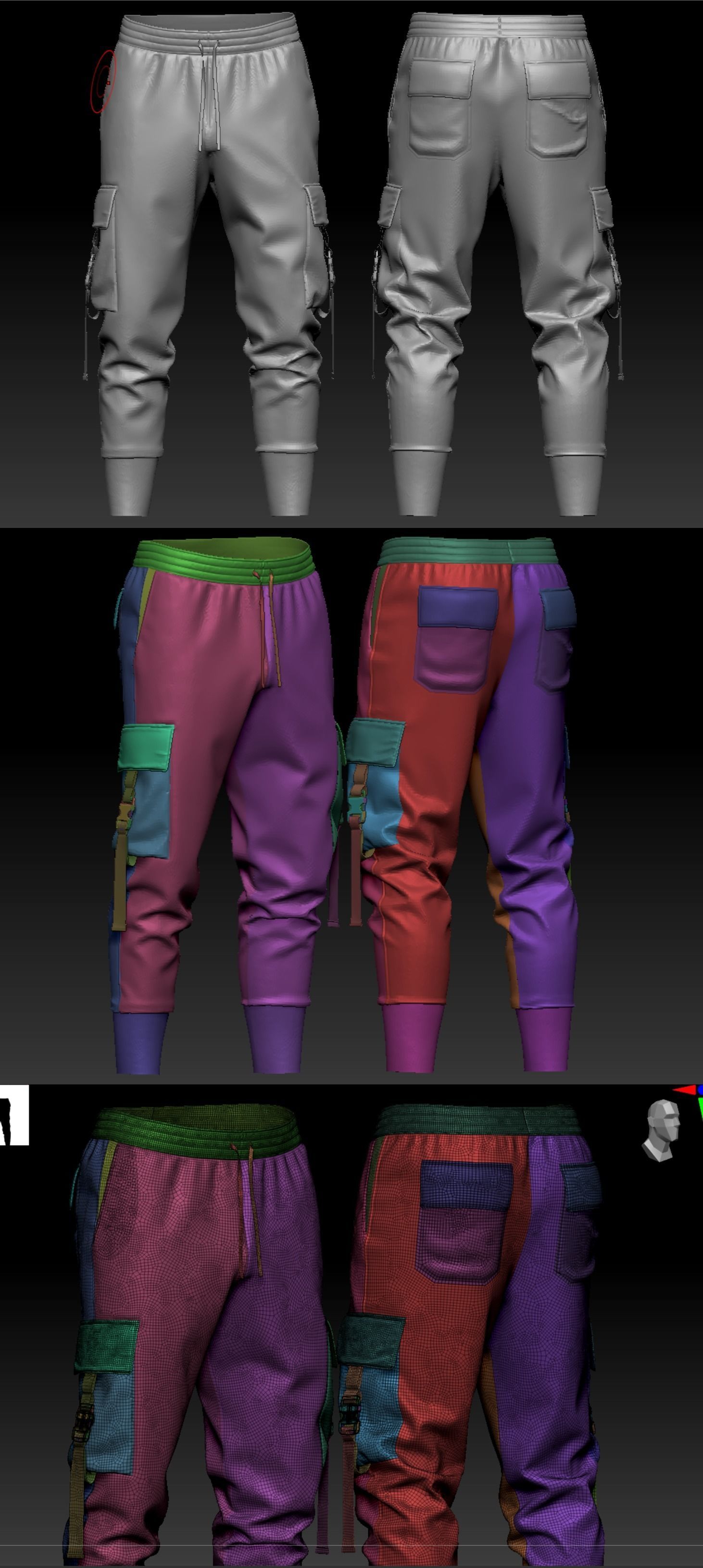 Tactical Uniform Set for men 3D model_9