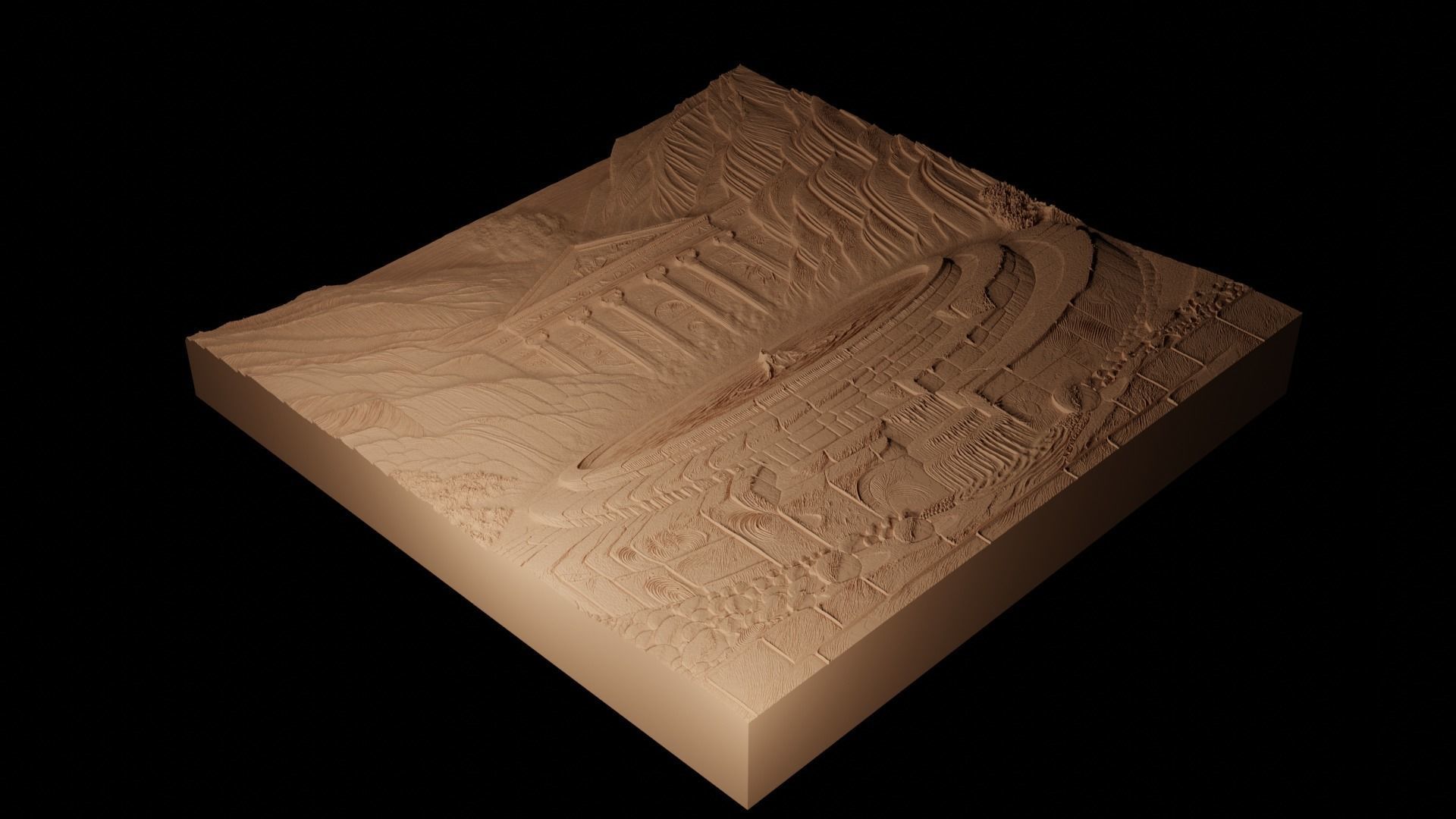 Thermal Pool CNC 3d Print High Relief Sand Casting 3D print model_2