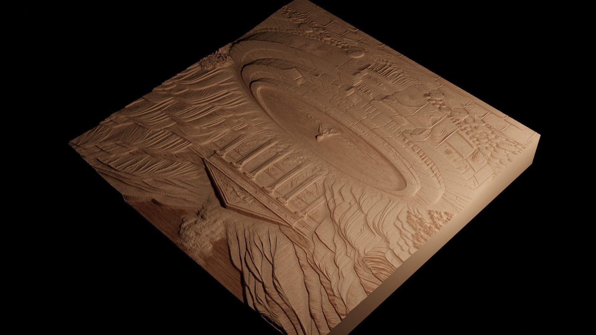 Thermal Pool CNC 3d Print High Relief Sand Casting 3D print model_4