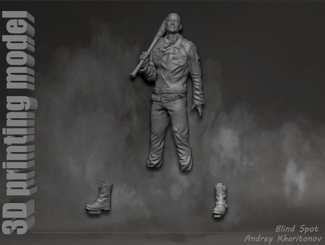 The Walking dead Negan 3D print model_24