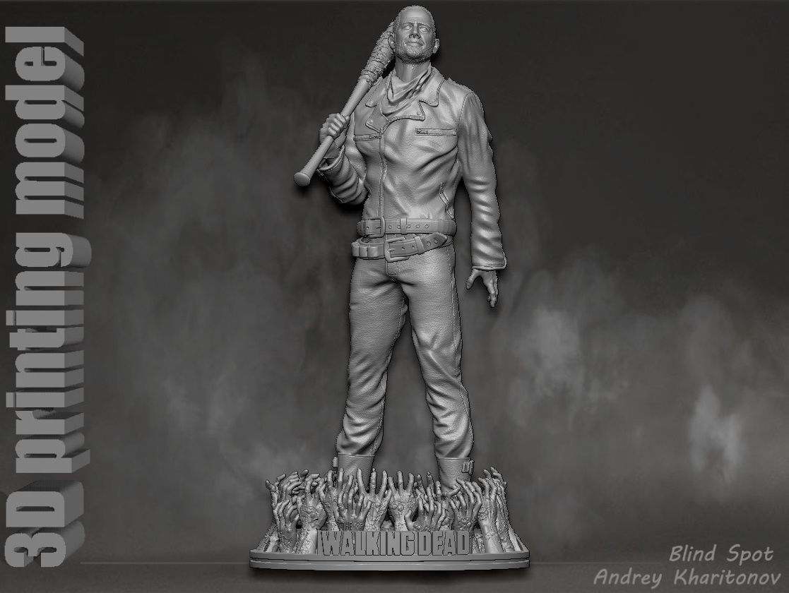 The Walking dead Negan 3D print model_16