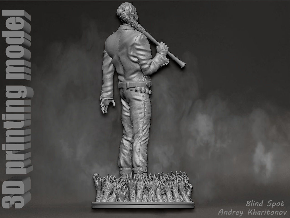 The Walking dead Negan 3D print model_9