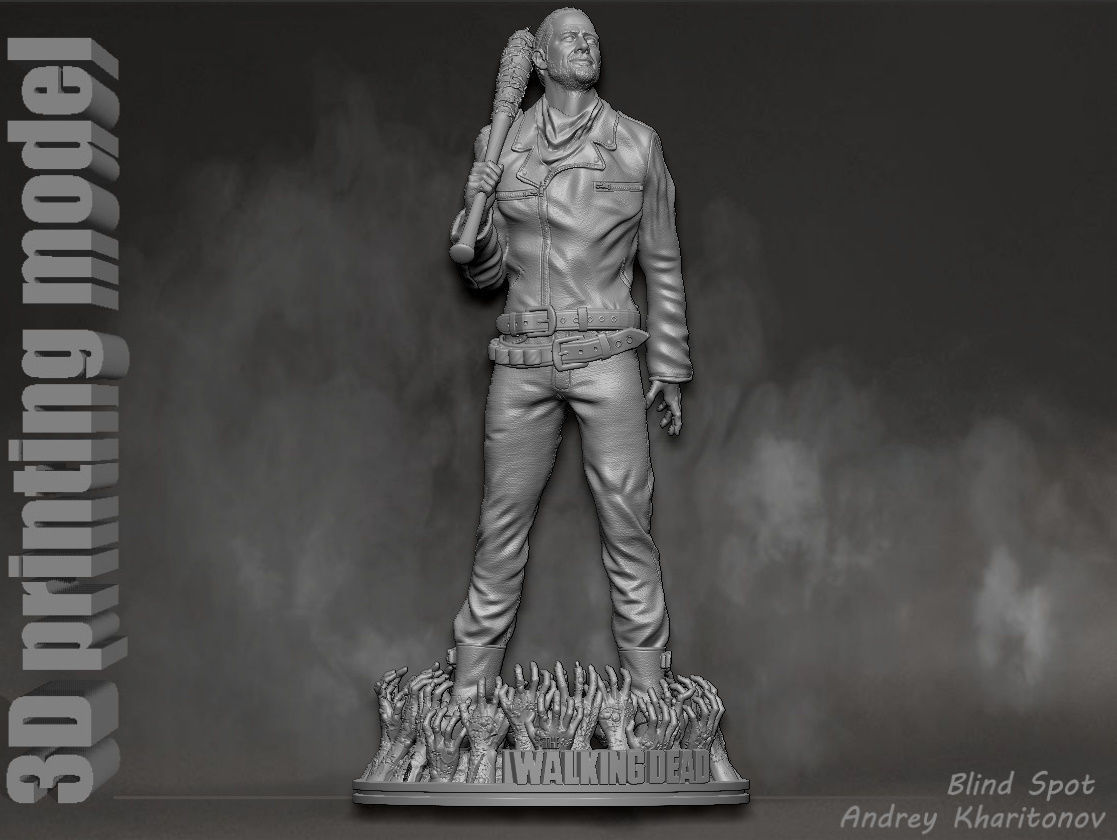 The Walking dead Negan 3D print model_15
