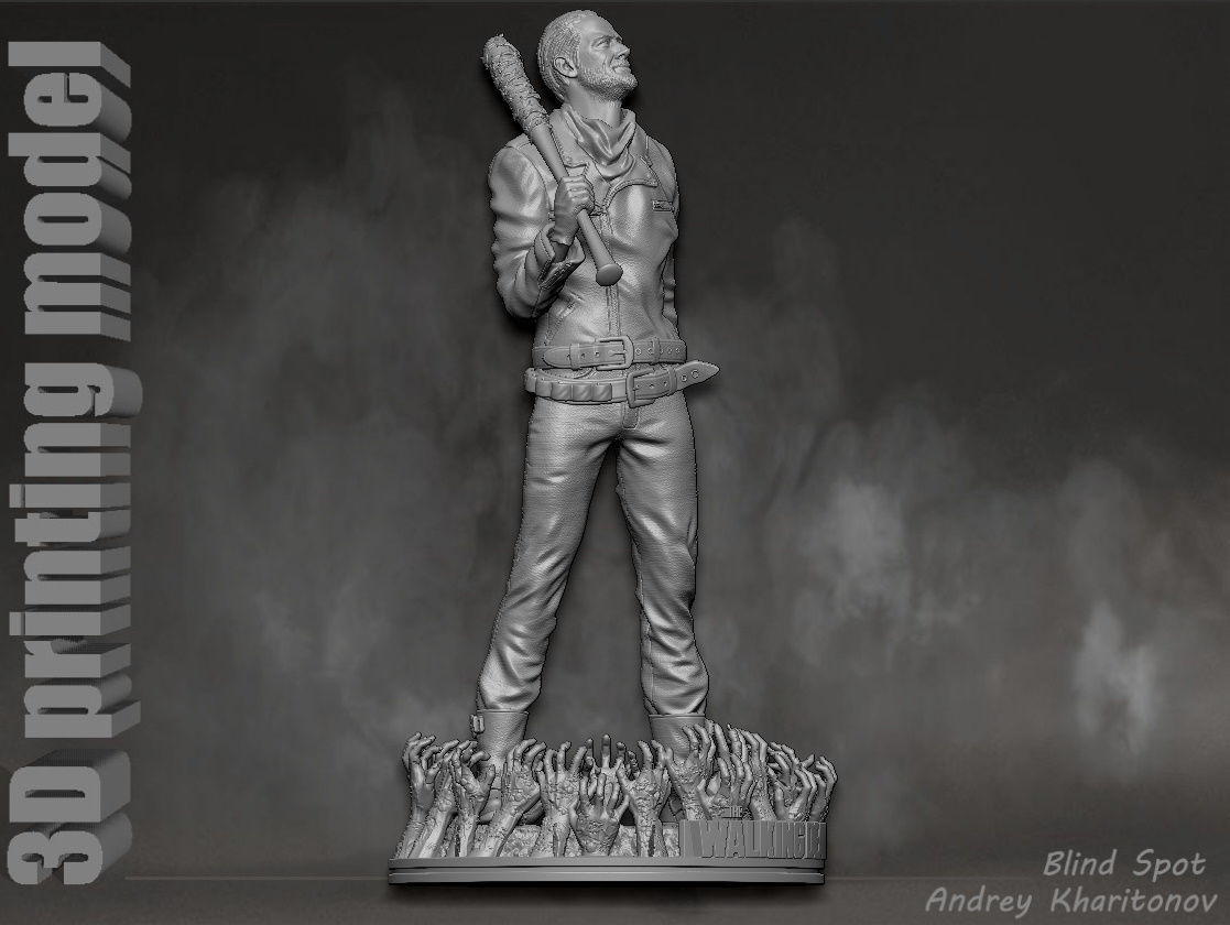 The Walking dead Negan 3D print model_13