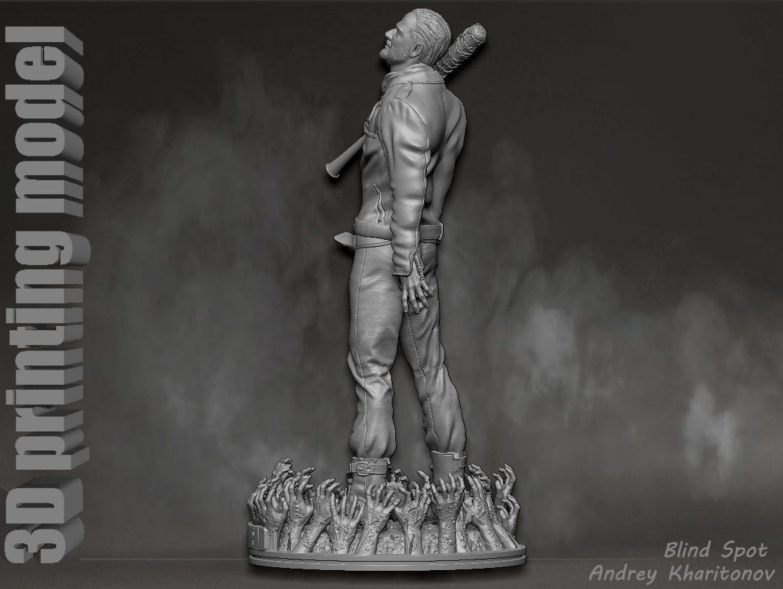 The Walking dead Negan 3D print model_4
