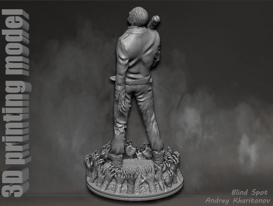The Walking dead Negan 3D print model_19