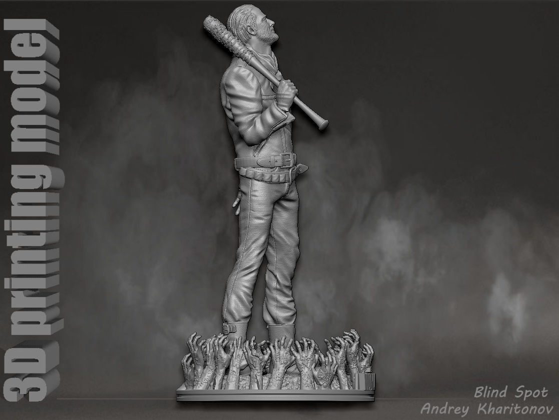 The Walking dead Negan 3D print model_11