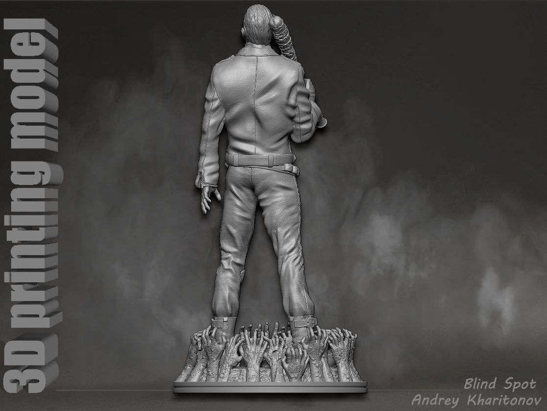 The Walking dead Negan 3D print model_7