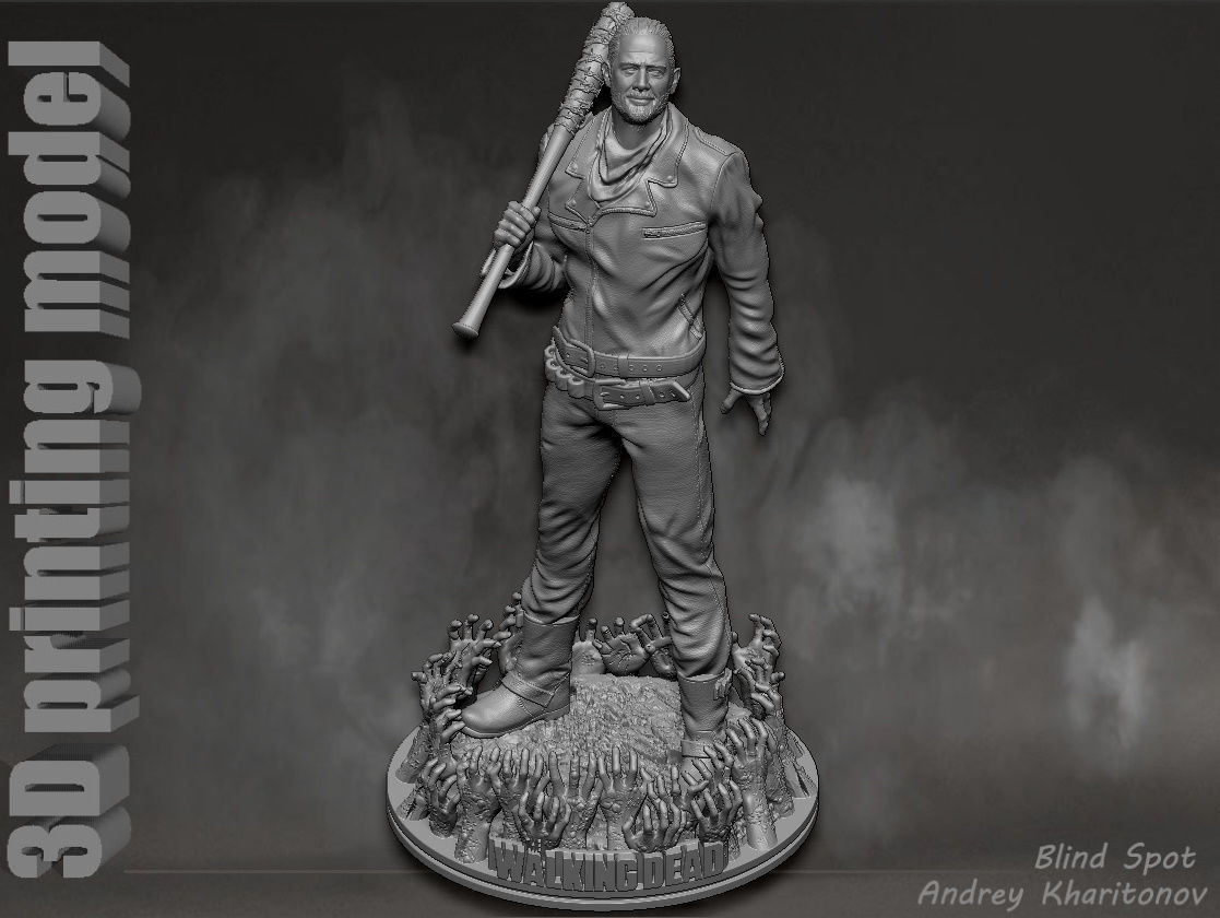 The Walking dead Negan 3D print model_17
