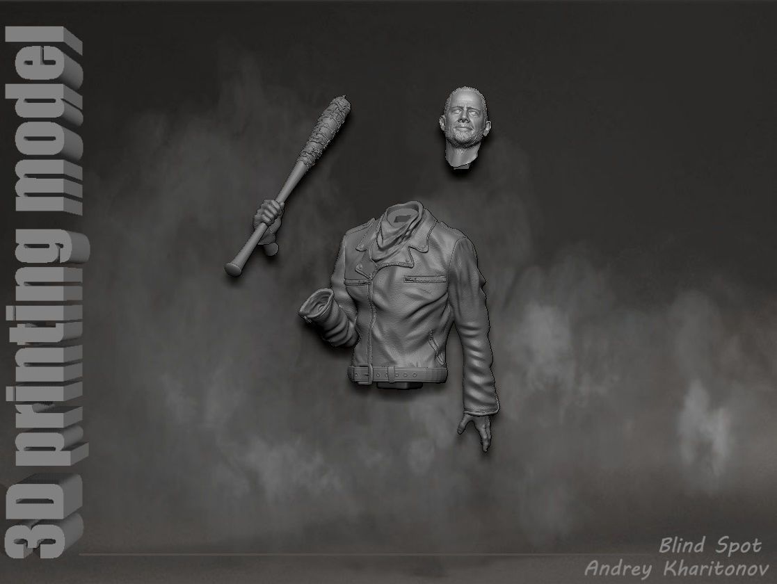 The Walking dead Negan 3D print model_27
