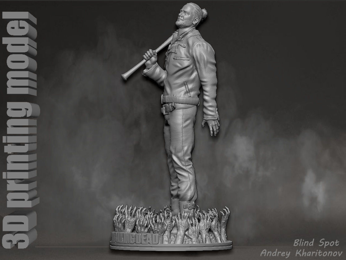 The Walking dead Negan 3D print model_2