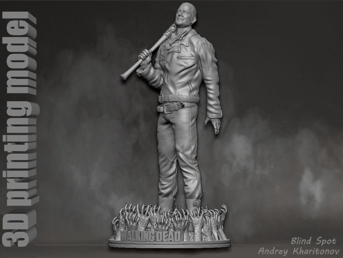 The Walking dead Negan 3D print model_1