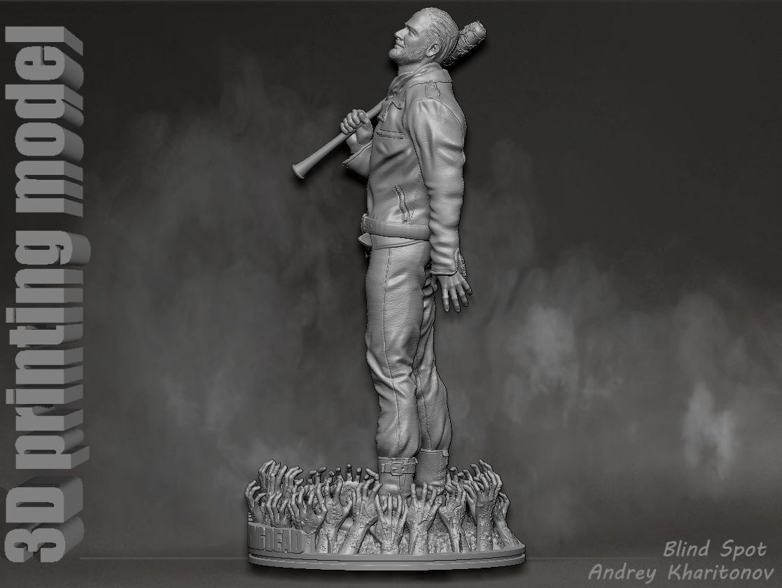 The Walking dead Negan 3D print model_3