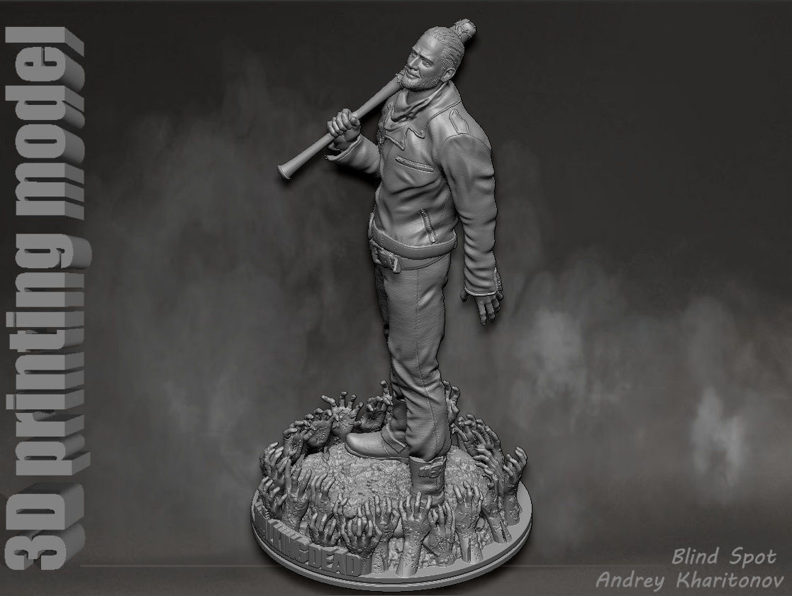 The Walking dead Negan 3D print model_18