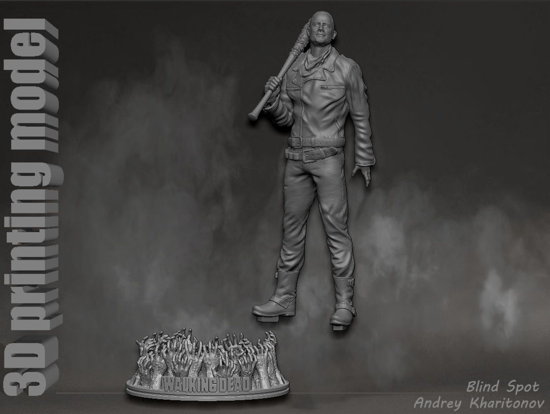 The Walking dead Negan 3D print model_23