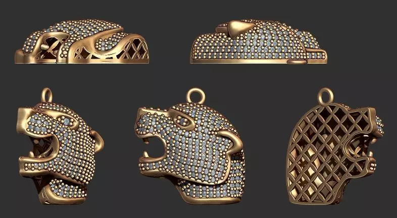 Tiger earring - Pendant Fusion 3D print model 3D print model_0