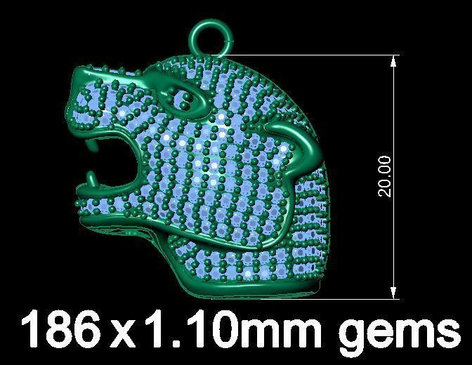 Tiger earring - Pendant Fusion 3D print model 3D print model_2