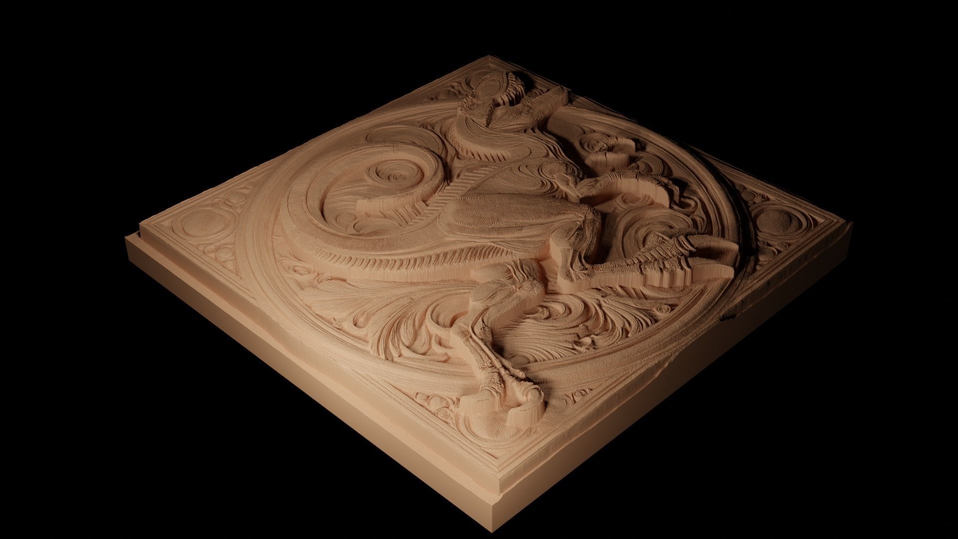 Therizinosaurus CNC 3d Print High Relief Sand Casting 3D print model_2