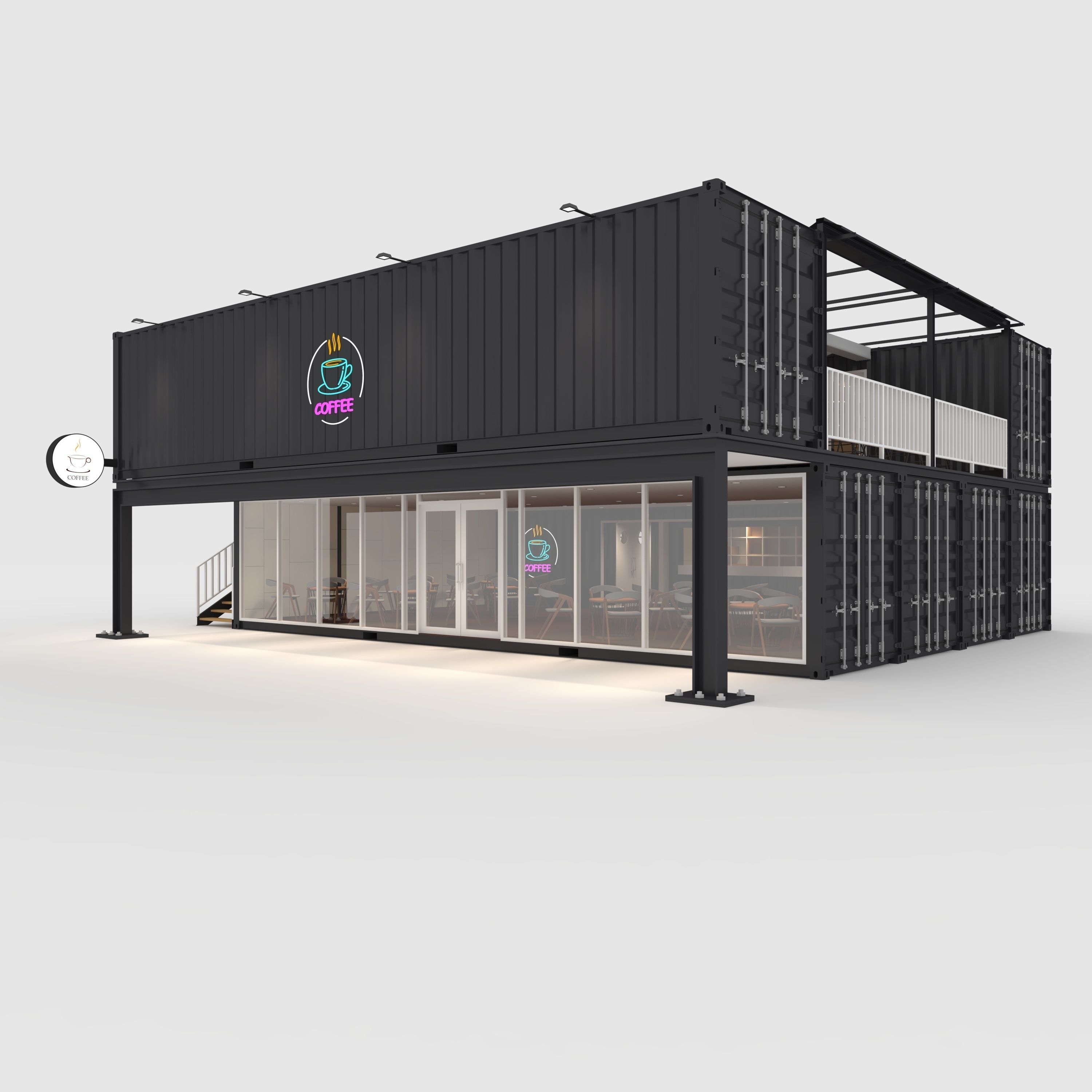Container Cafe 14 3D model_4