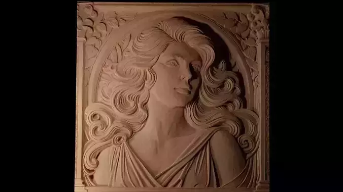 The White Lady CNC 3d Print High Relief Sand Casting