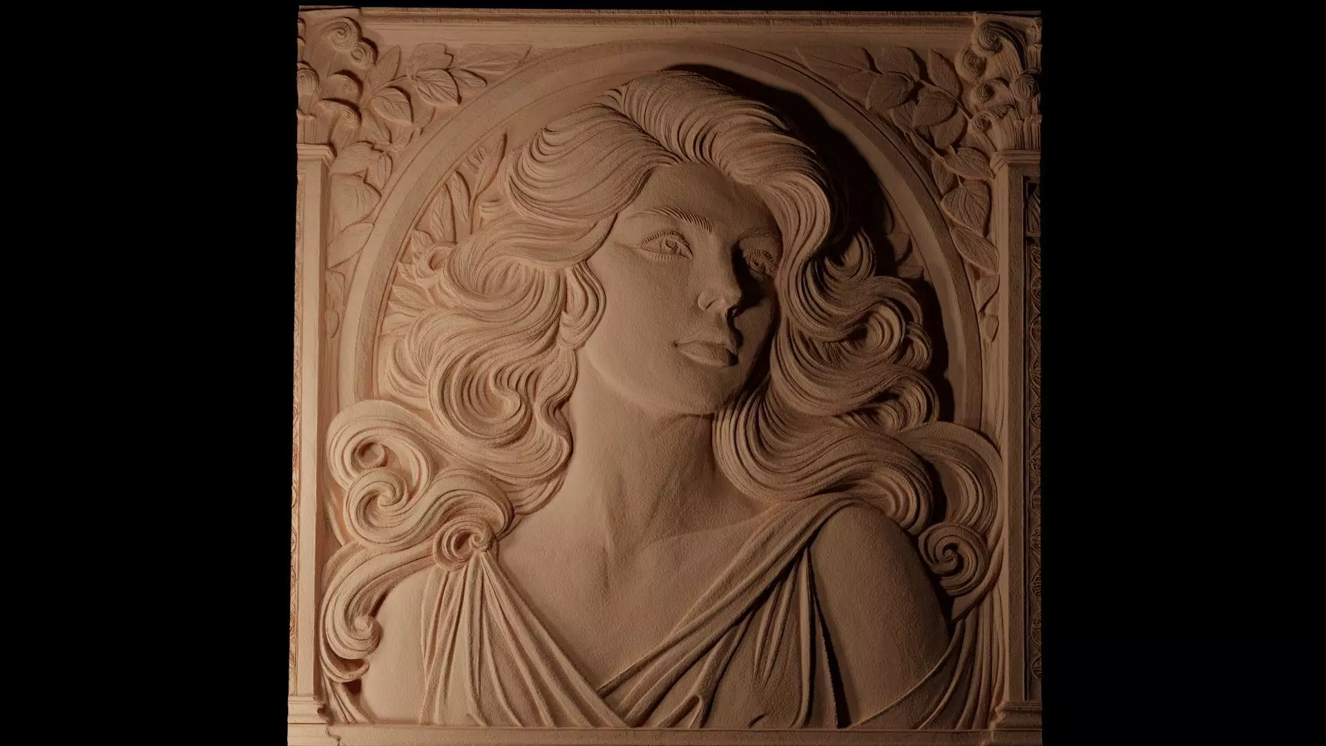 The White Lady CNC 3d Print High Relief Sand Casting 3D print model_0