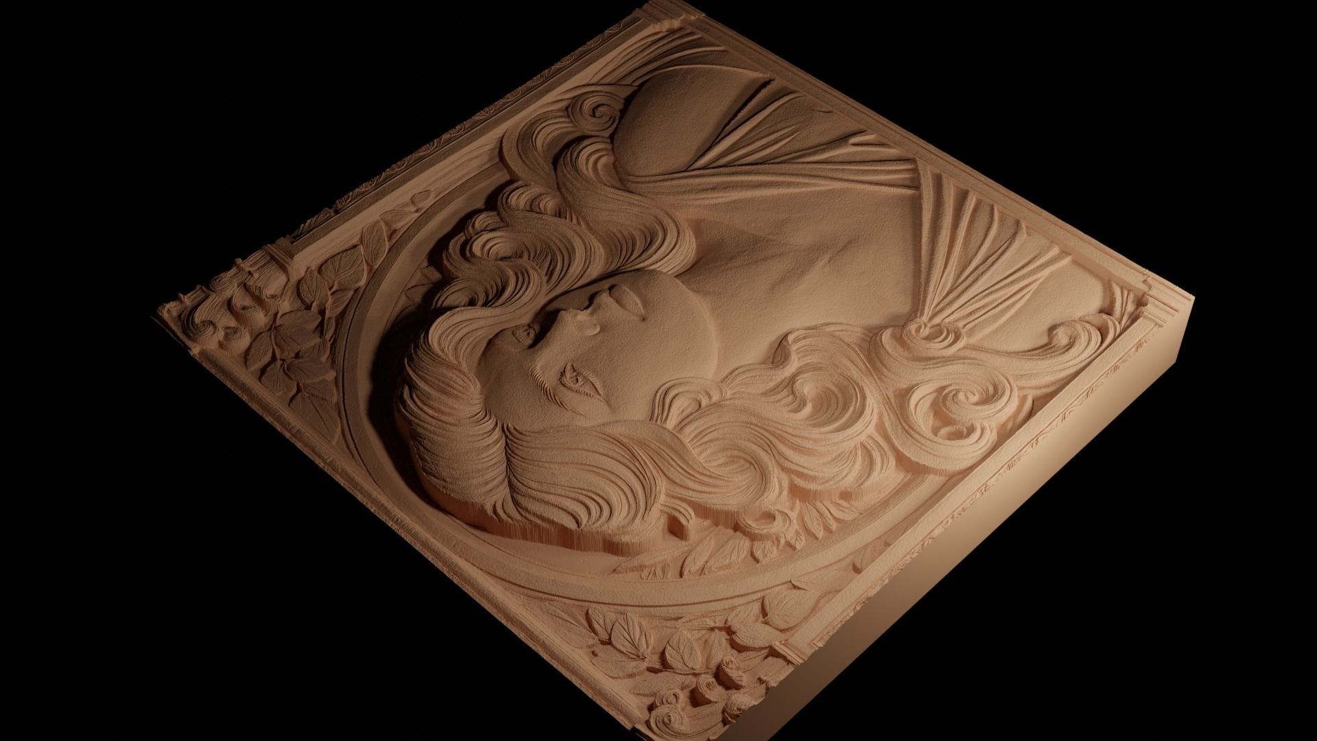 The White Lady CNC 3d Print High Relief Sand Casting 3D print model_4