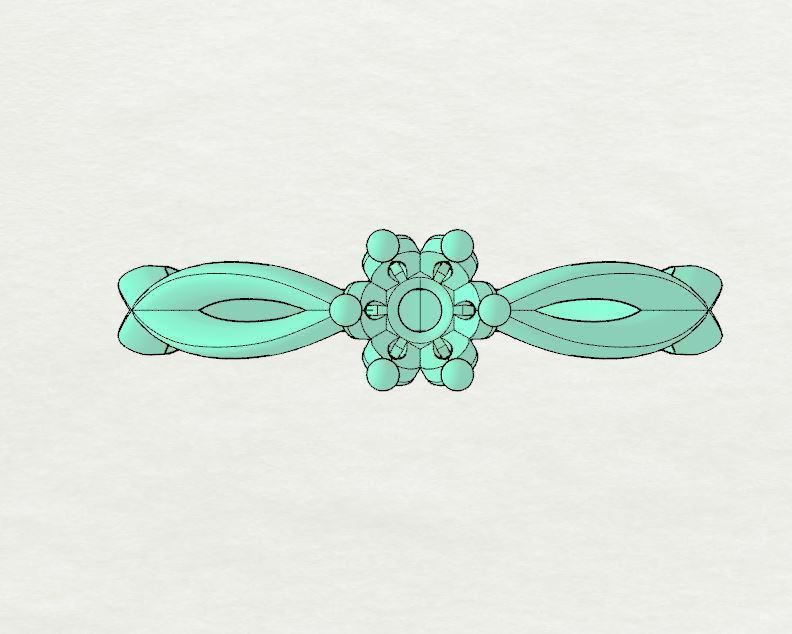 Engagement crown ring 3D print model_27