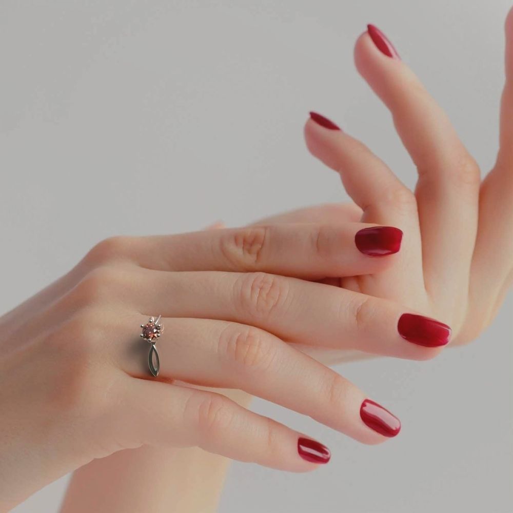 Engagement crown ring 3D print model_5