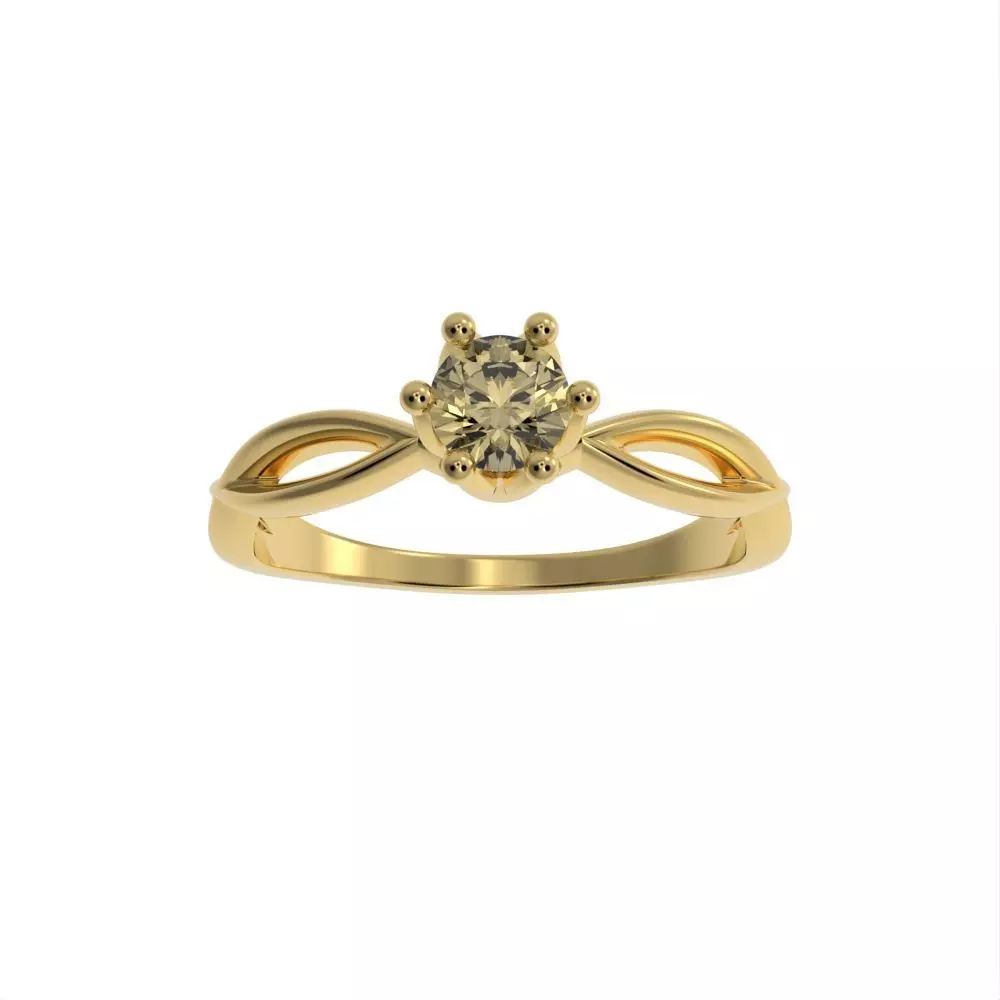 Engagement crown ring 3D print model_0