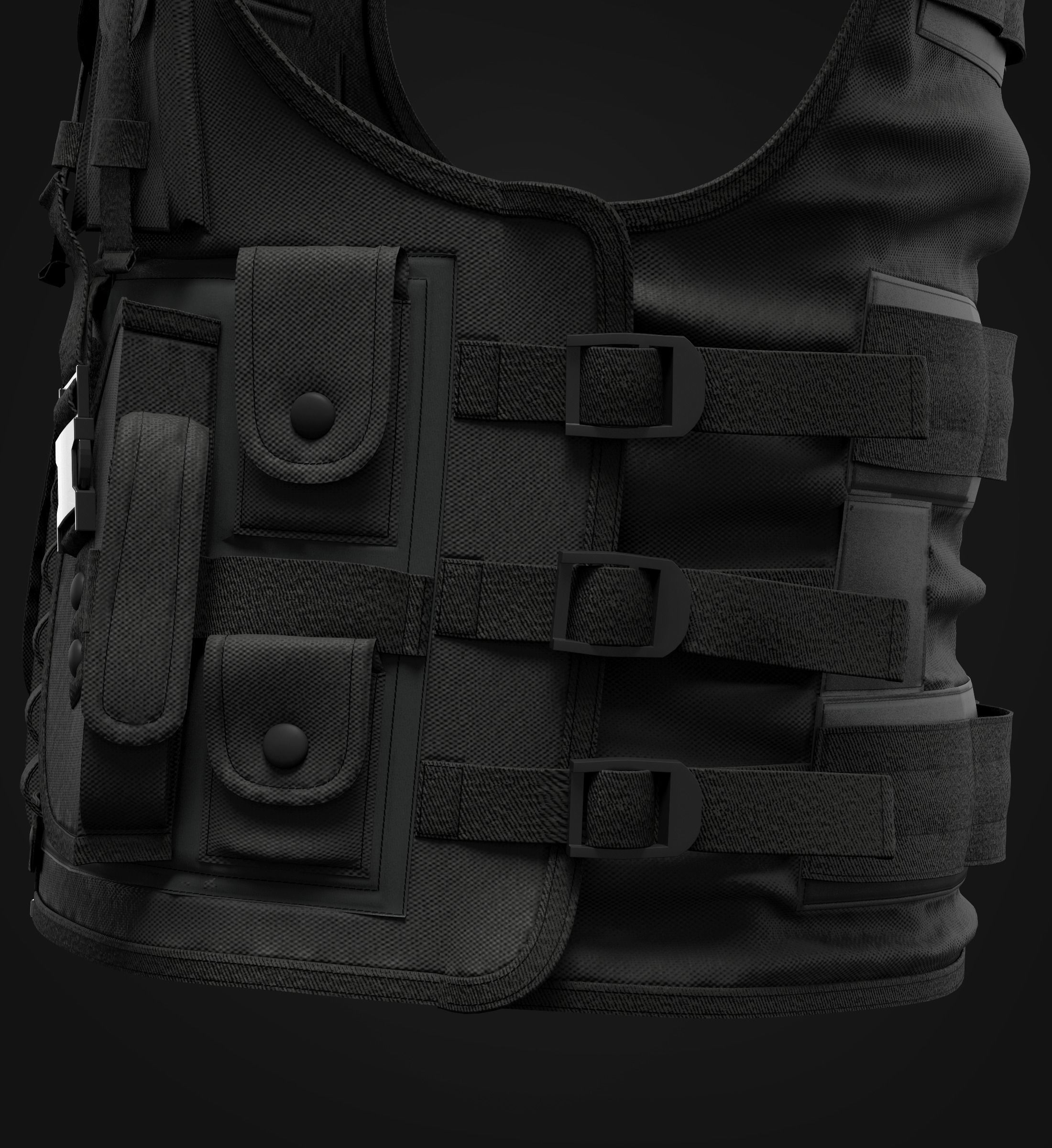 Tactical Vest for men 3D model_10