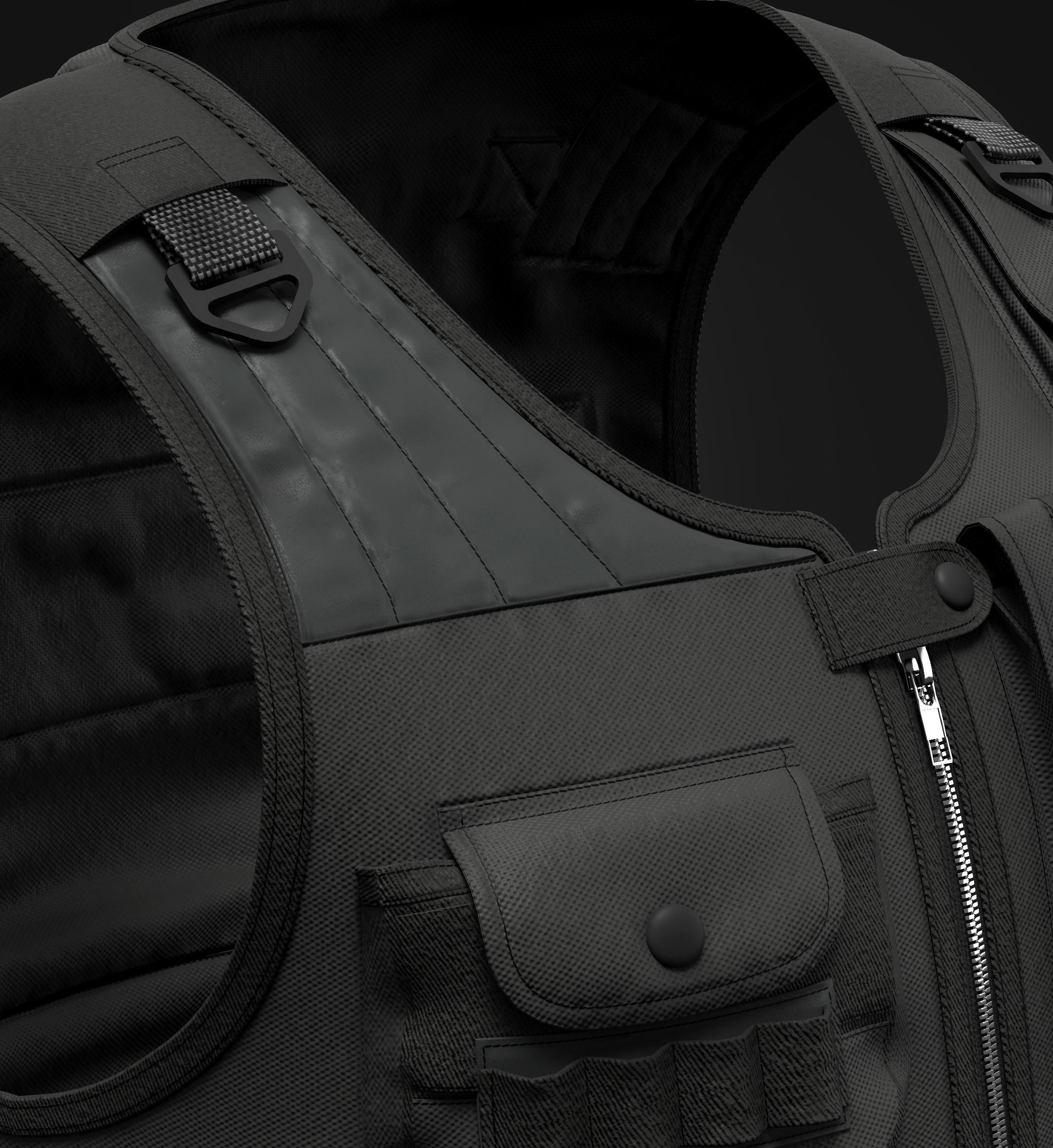 Tactical Vest for men 3D model_9