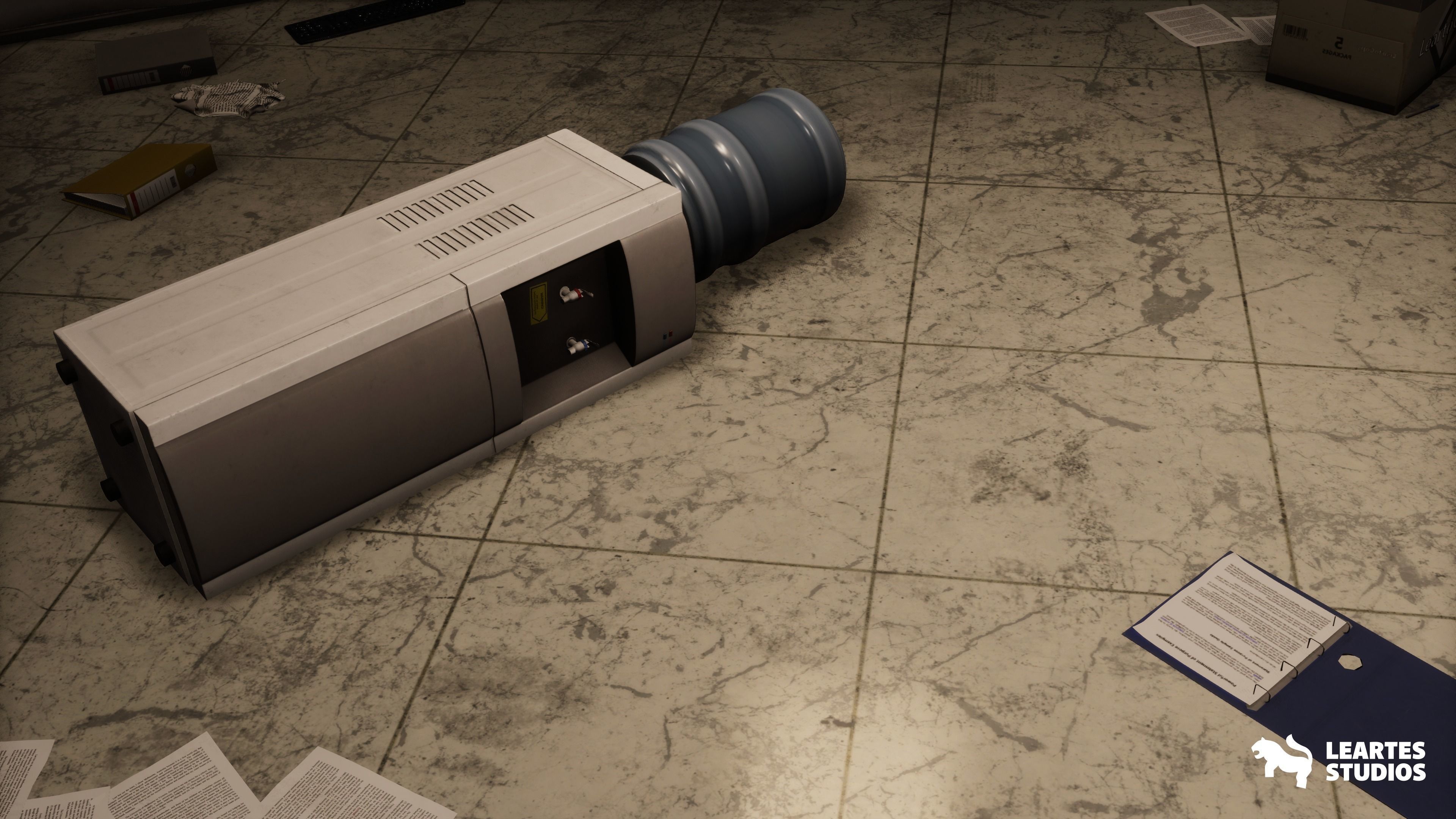 Office Corridor Environment Low-poly 3D model_2