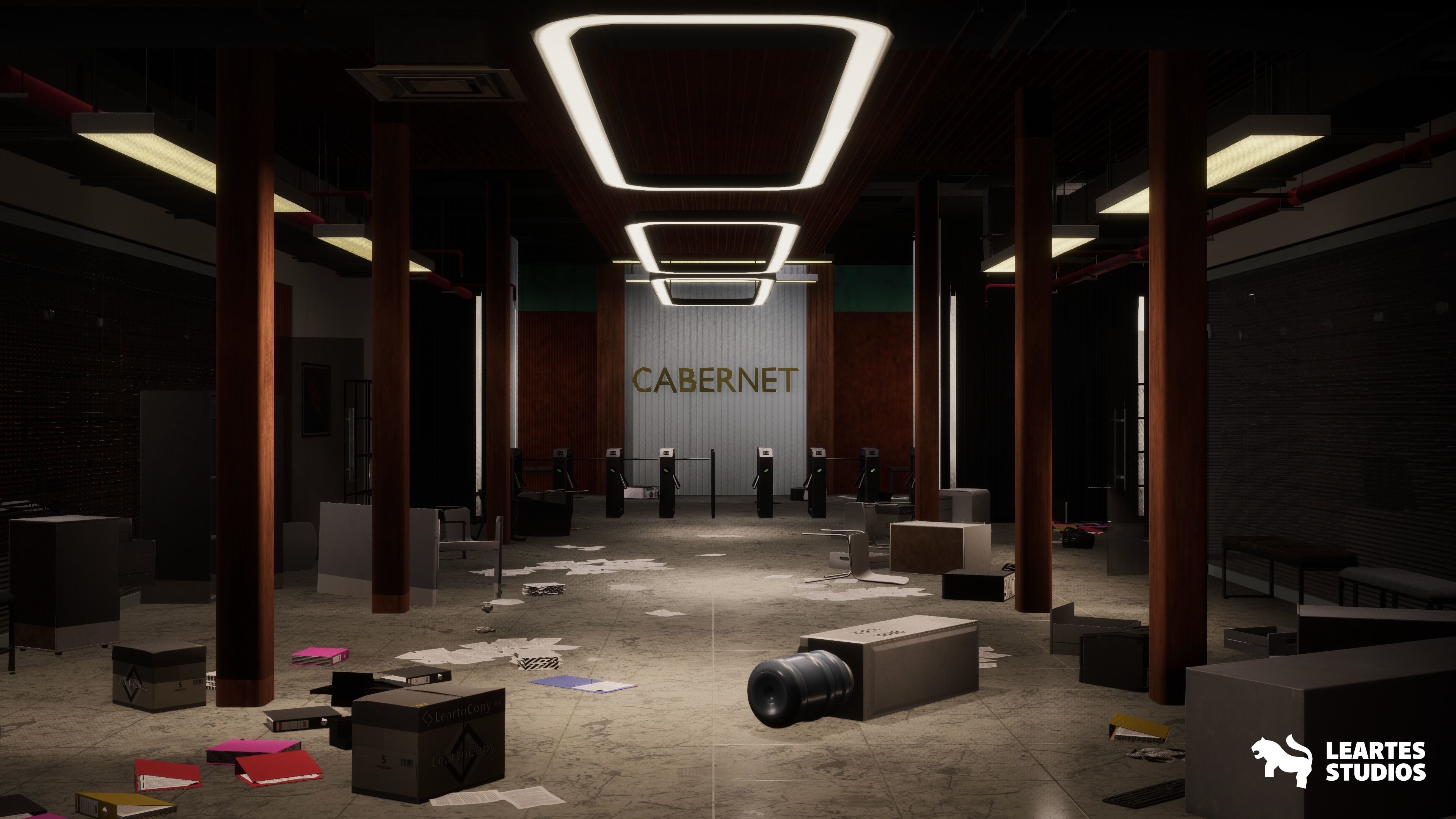 Office Corridor Environment Low-poly 3D model_4