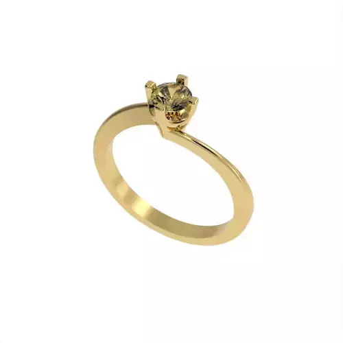 One stone twisted ring